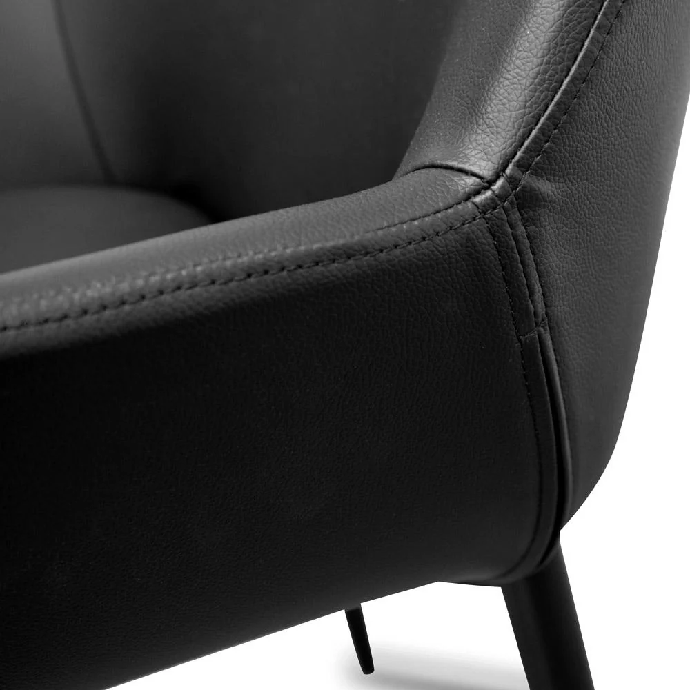 Set of 2 - Lynton Dining chair - Full Black - Image 7