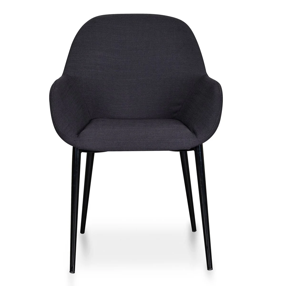 Set of 2 - Lynton Fabric Dining Chair - Black - Last Set - Image 4