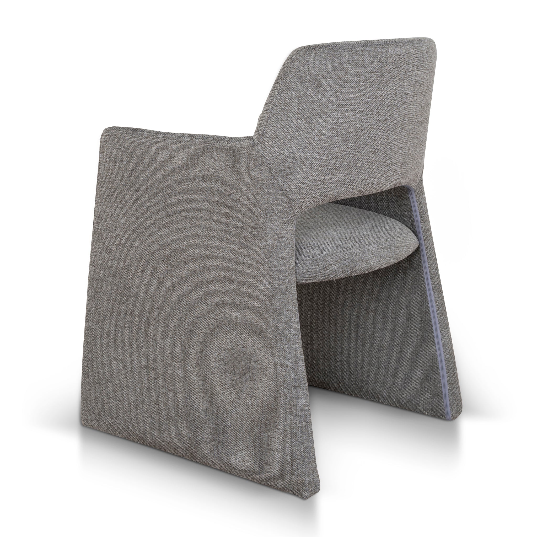 Set of 2 - Marko Fabric Dining Chair - Spec Smoke Grey - Image 5