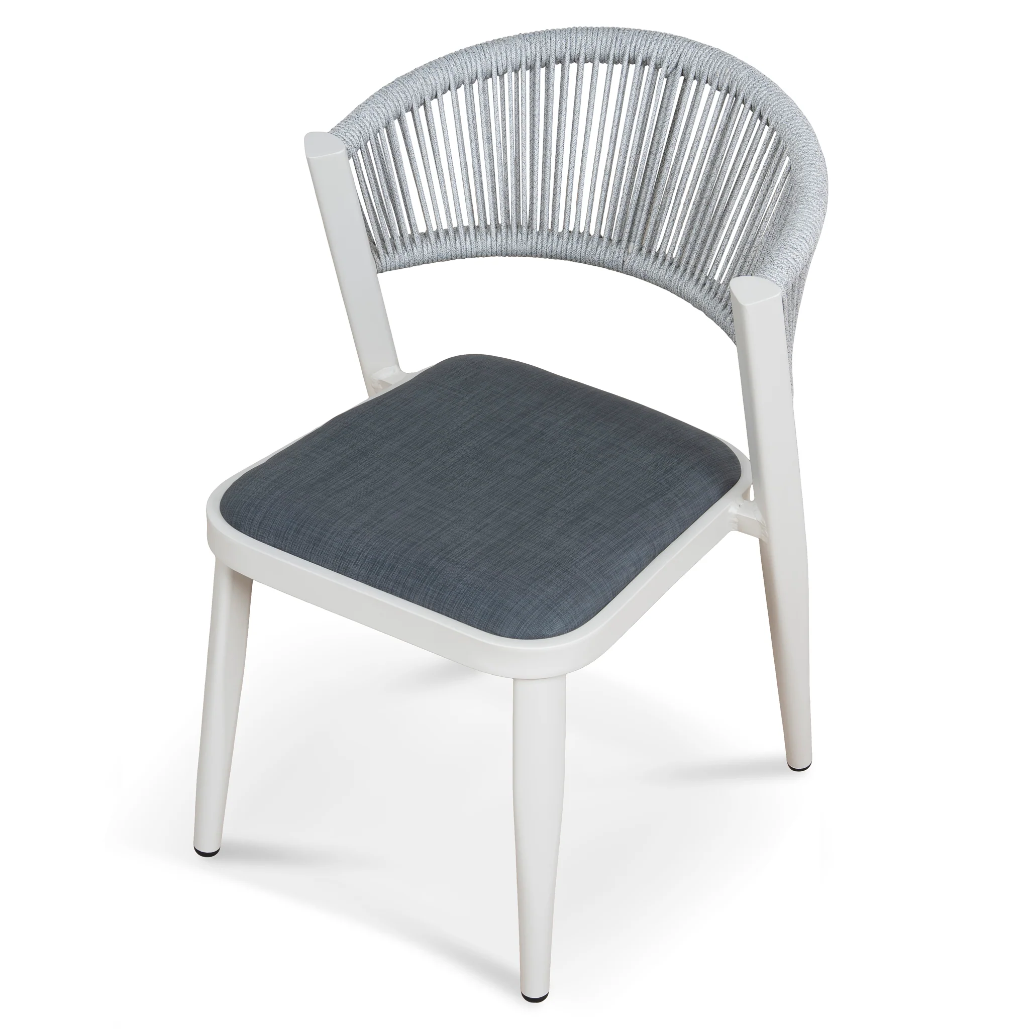 Set of 2 - Marzella Sand White Outdoor Dining Chair - Grey - Image 7