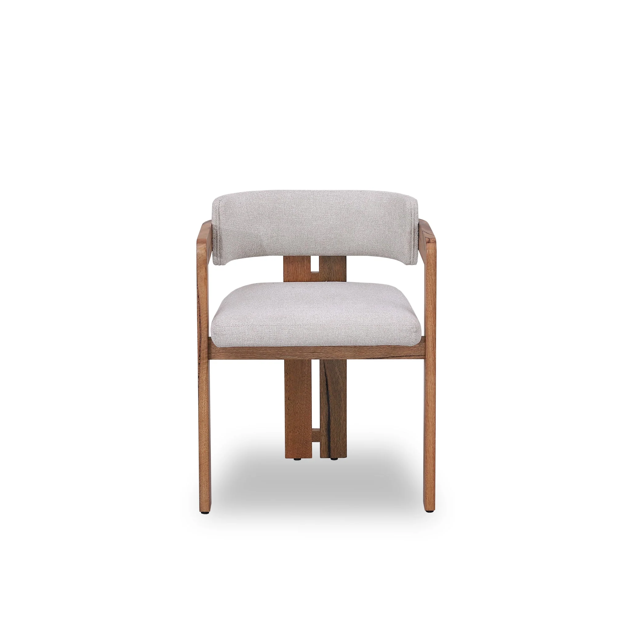 Set of 2 - Merari Natural Marri Dining Chair - Stone Beige - Image 3
