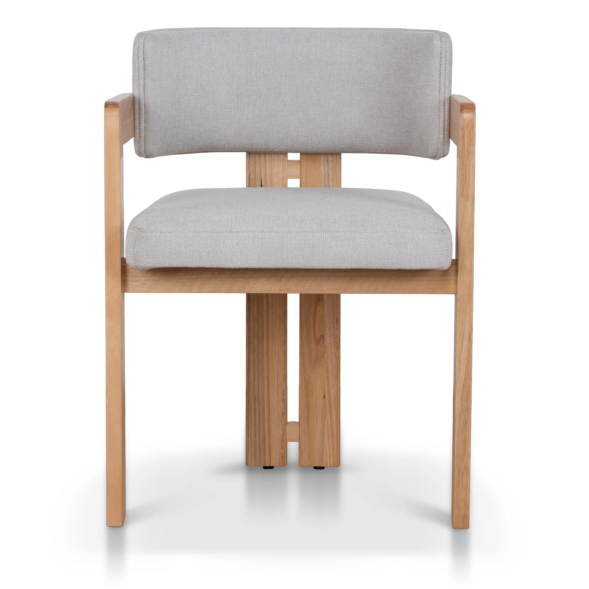 Set of 2 - Merari Natural NZ Ash Dining Chair - Stone Beige - Image 2