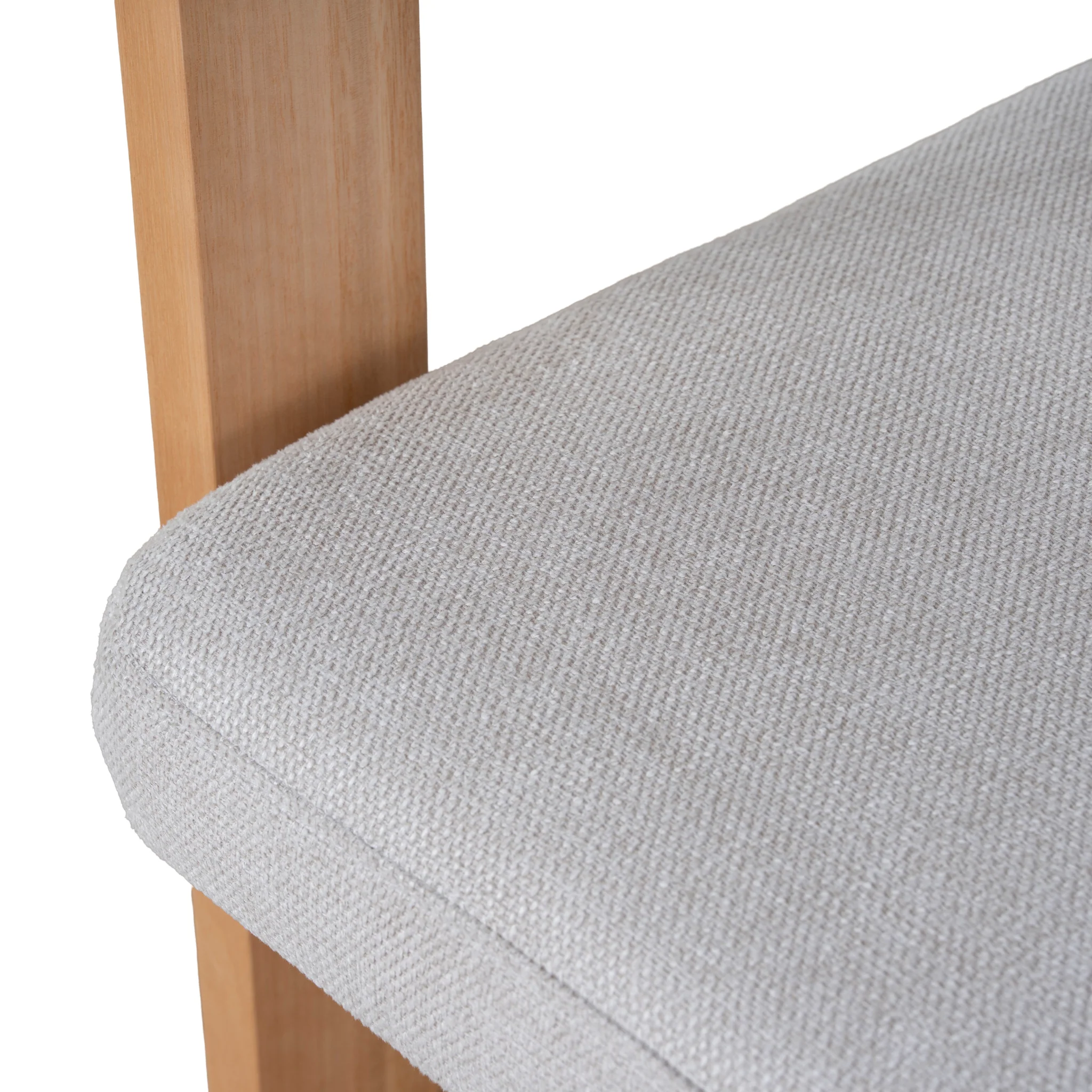 Set of 2 - Merari Natural NZ Ash Dining Chair - Stone Beige - Image 8