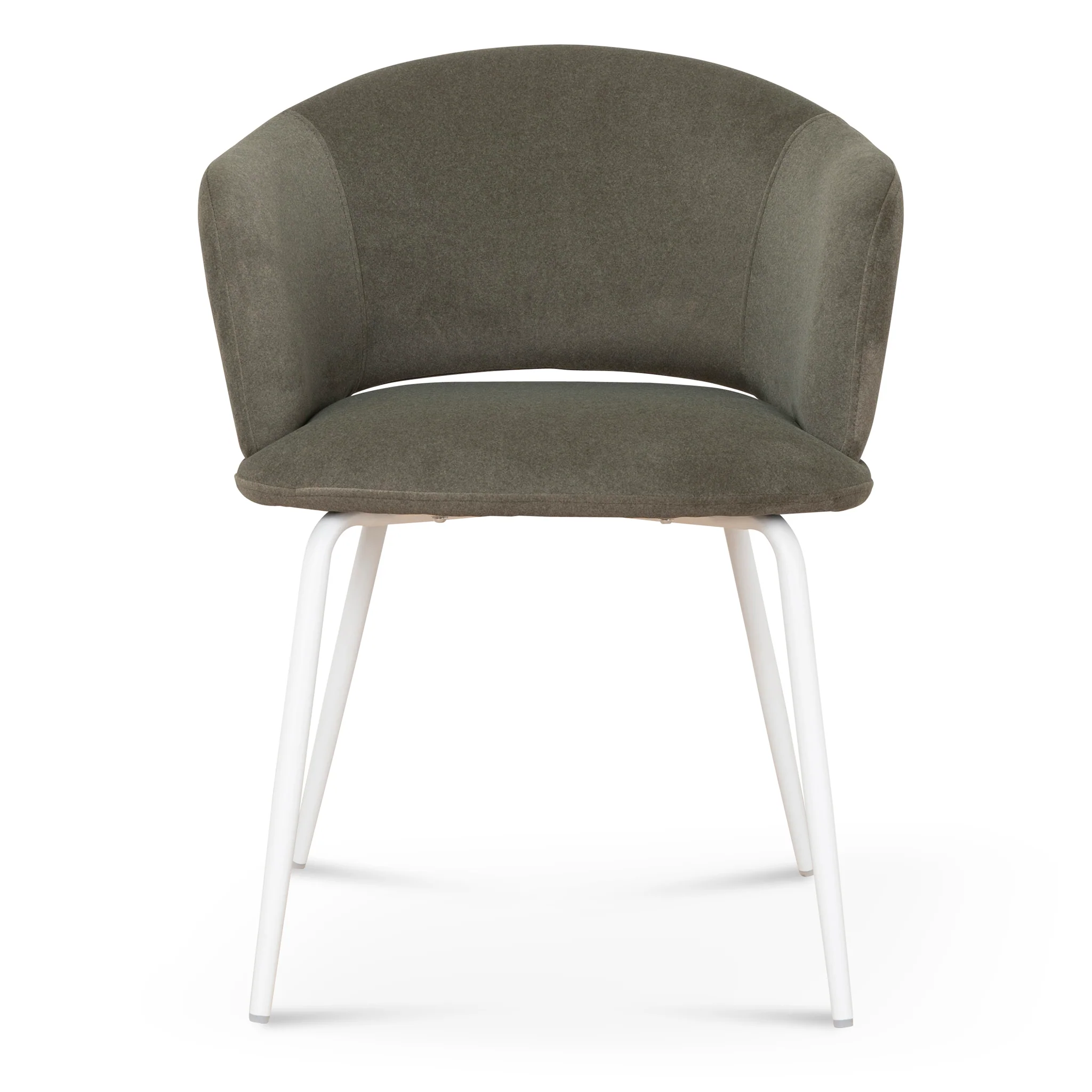 Set of 2 - Merrill White Dining Chair - Dark Moss Green - Image 4
