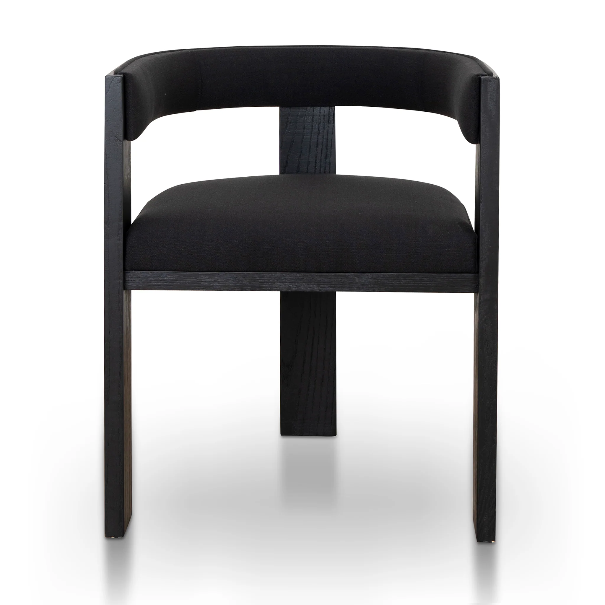 Set of 2 - Miles ELM Dining Chair - Full Black - Image 3
