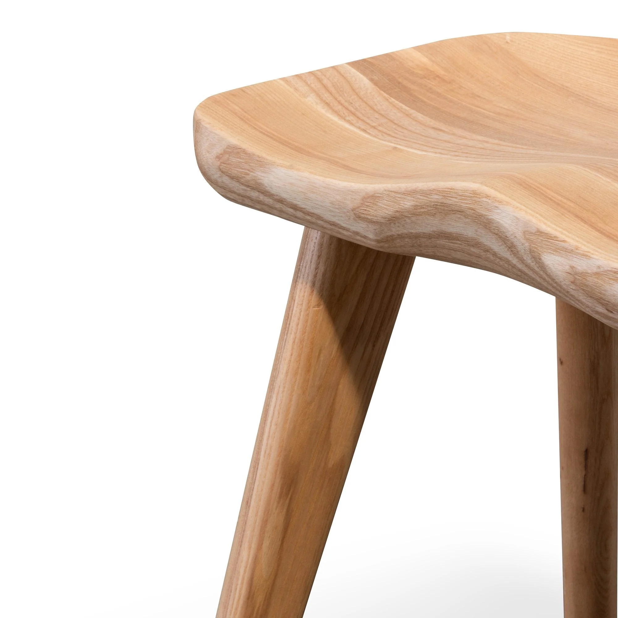 Set of 2 - Moxie 45cm Wooden Lowstool - Natural - Image 7