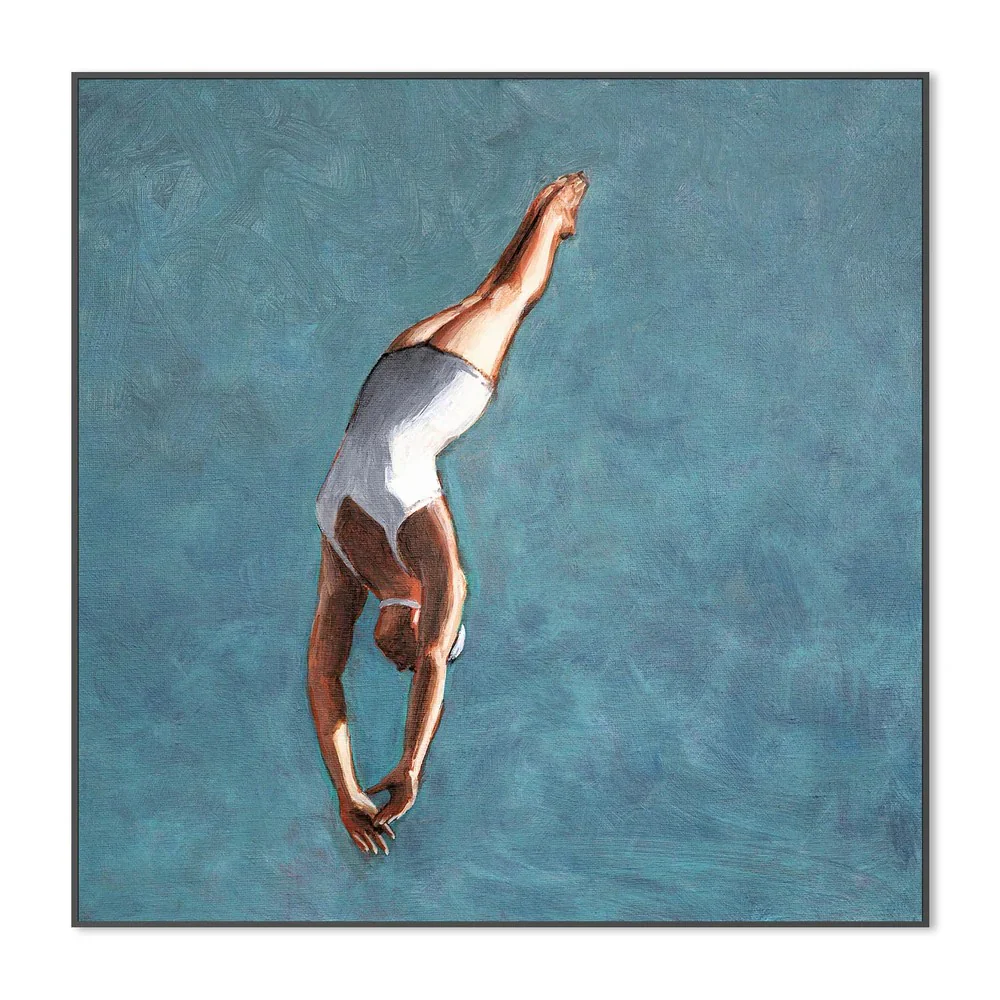 High Diver In Aqua Sky, By Sarah Morrissette