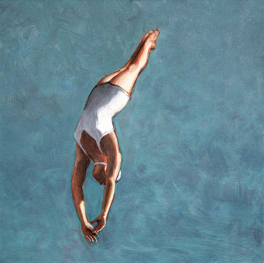 High Diver In Aqua Sky, By Sarah Morrissette - Image 4
