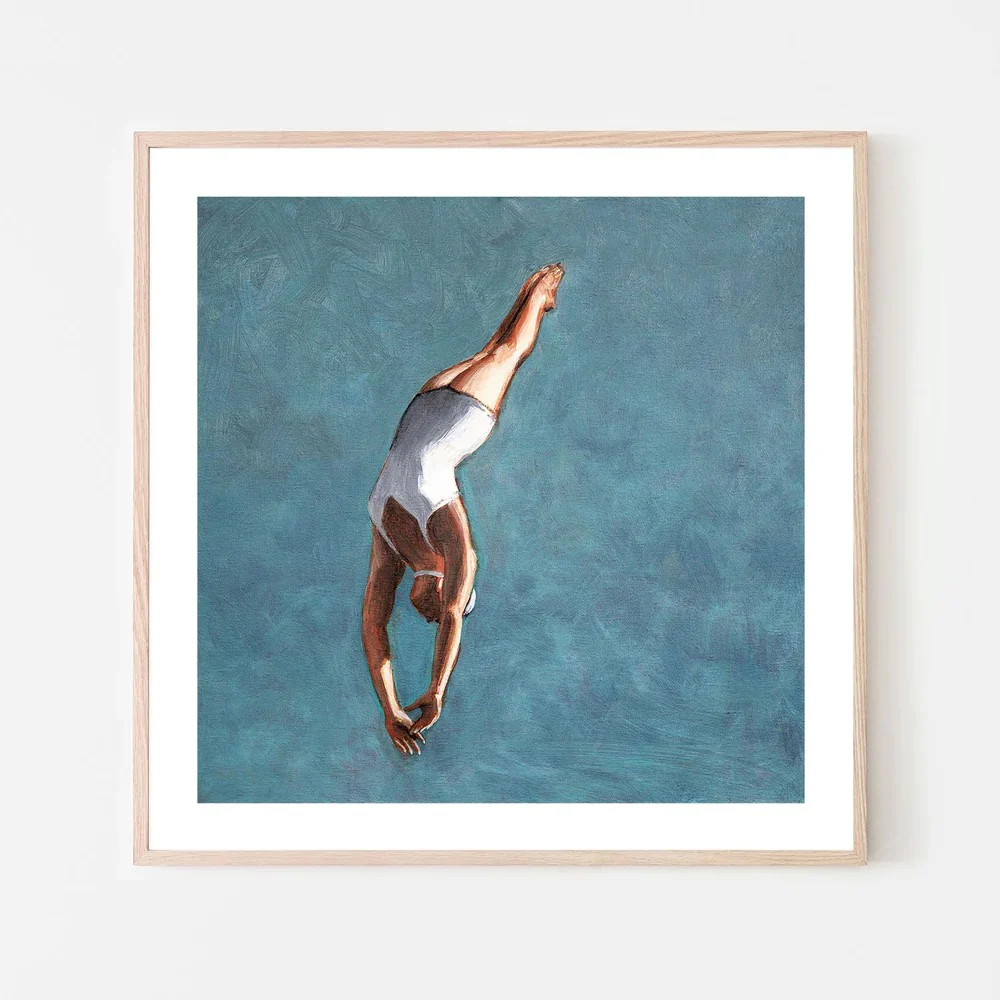 High Diver In Aqua Sky, By Sarah Morrissette - Image 6