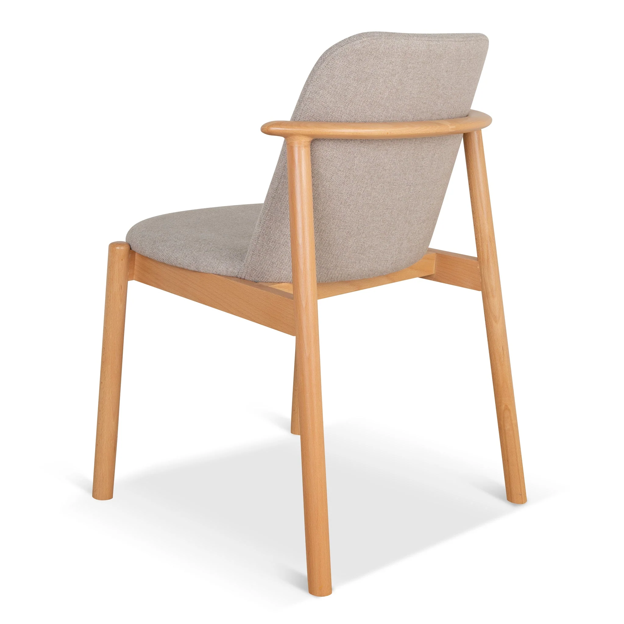 Set of 2 - Paul Natural Dining Chair - Grey Seat - Image 5