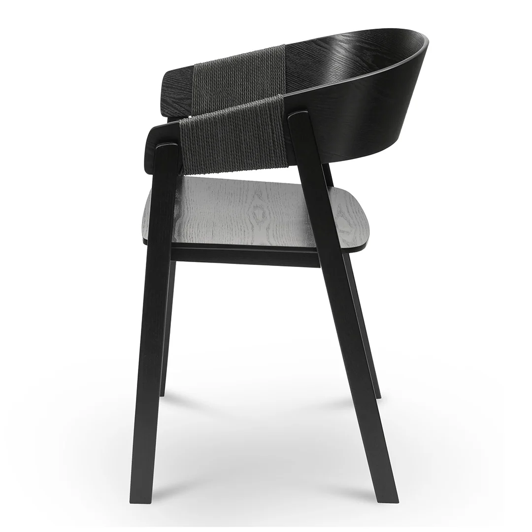 Set of 2 - Phelps Dining Chair - Full Black - Image 3