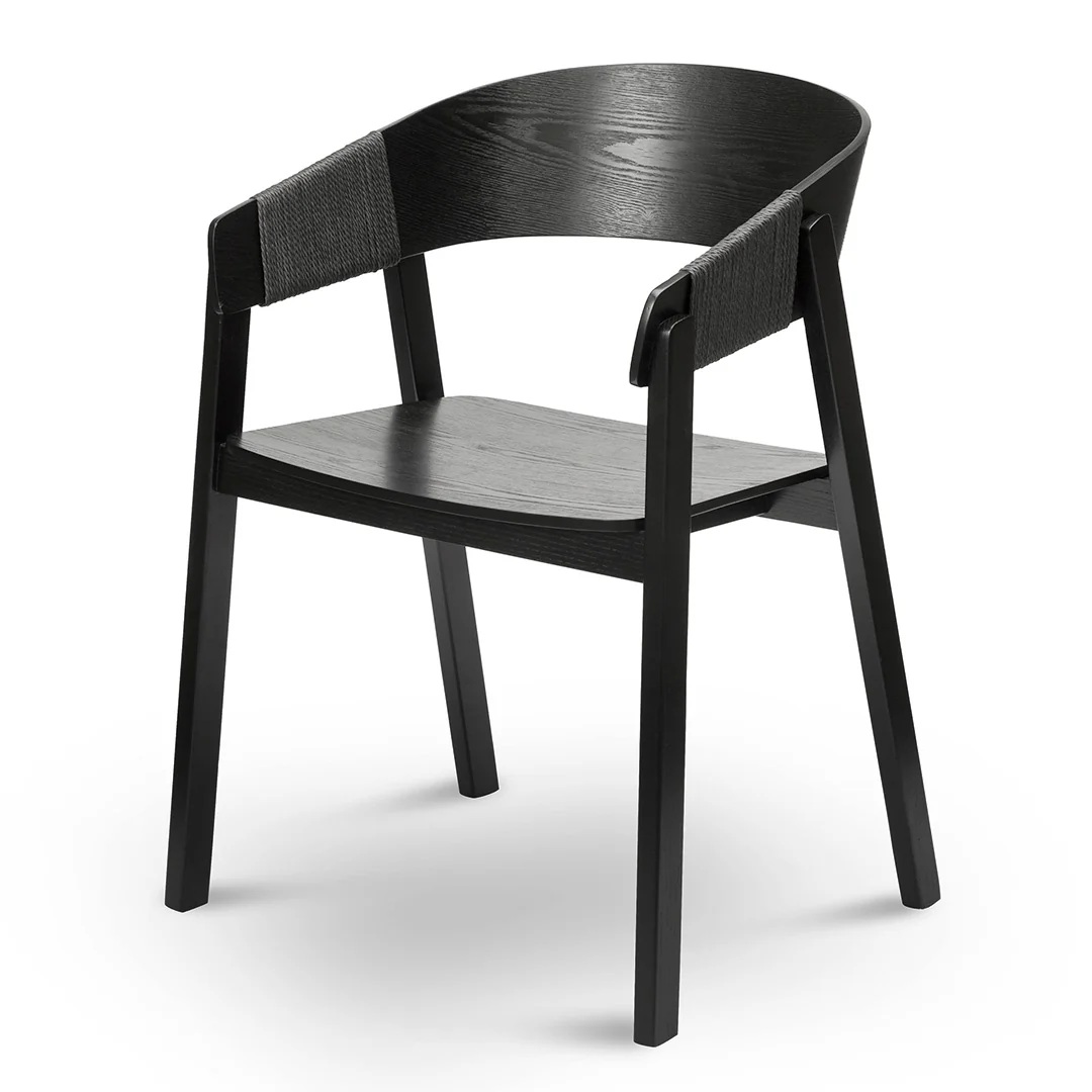 Set of 2 - Phelps Dining Chair - Full Black - Image 4