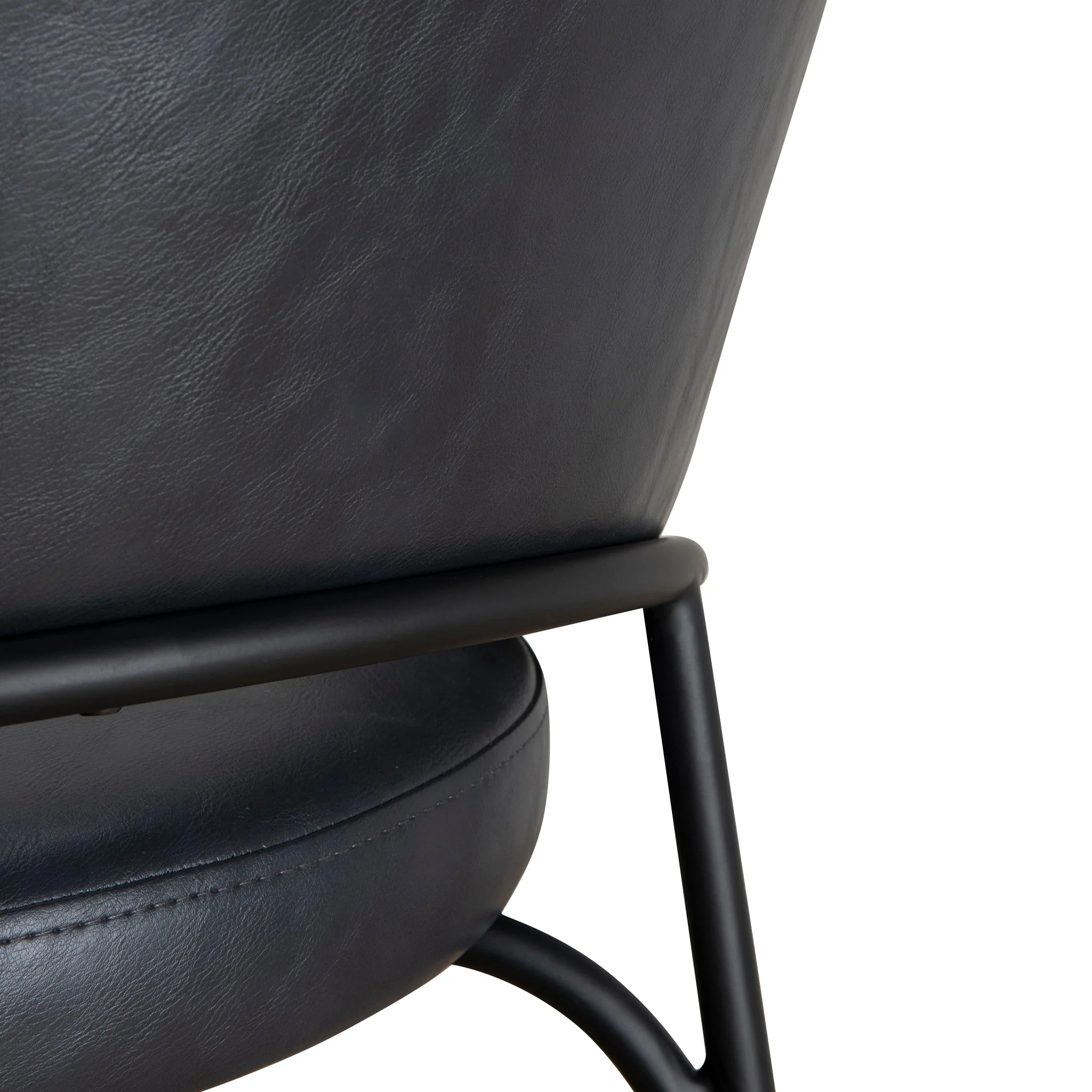 Set of 2 - Rabi Fabric Bar Stool - Full Black - Image 13