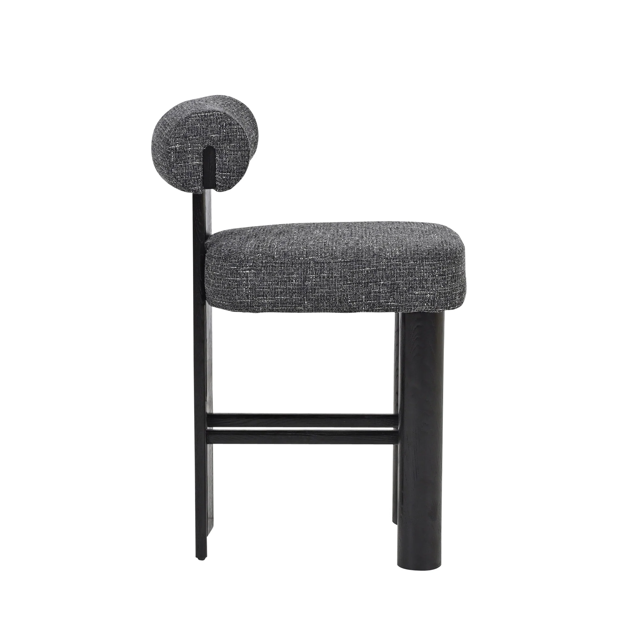 Set of 2 - Remy Black Barstool - Field Charcoal - Image 4