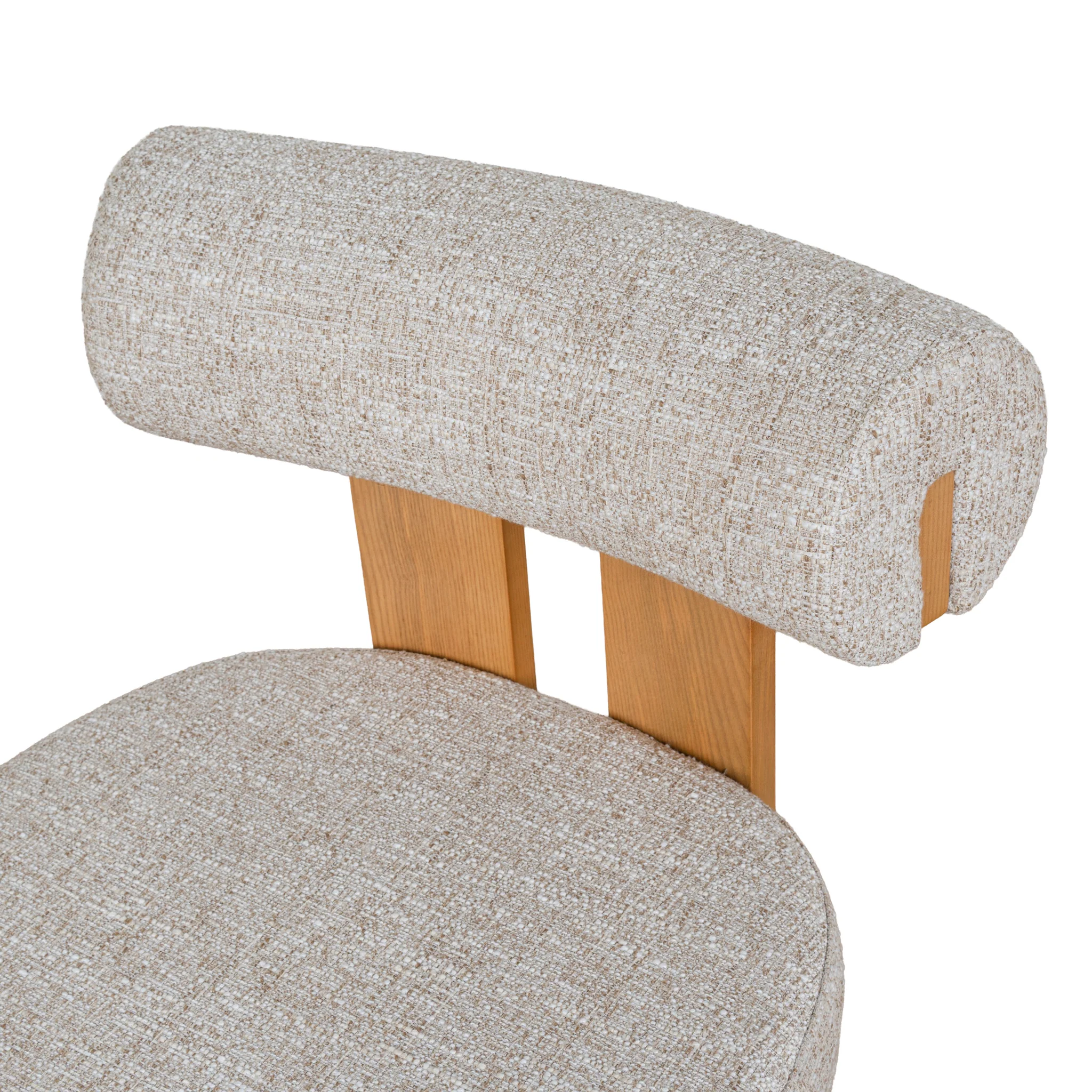 Set of 2 - Remy Natural Dining Chair - Pale Beige - Image 7