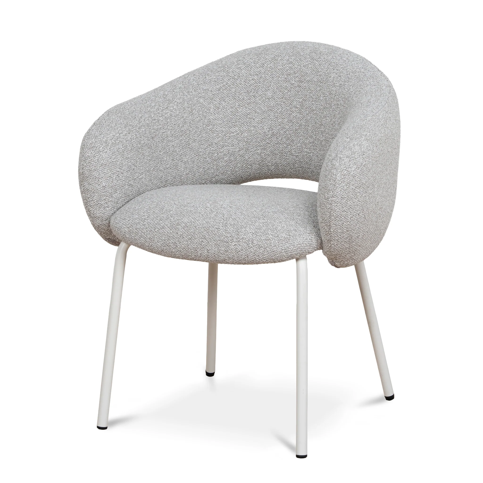 Set of 2 - Sora White Dining Chair - Clay Grey - Image 3