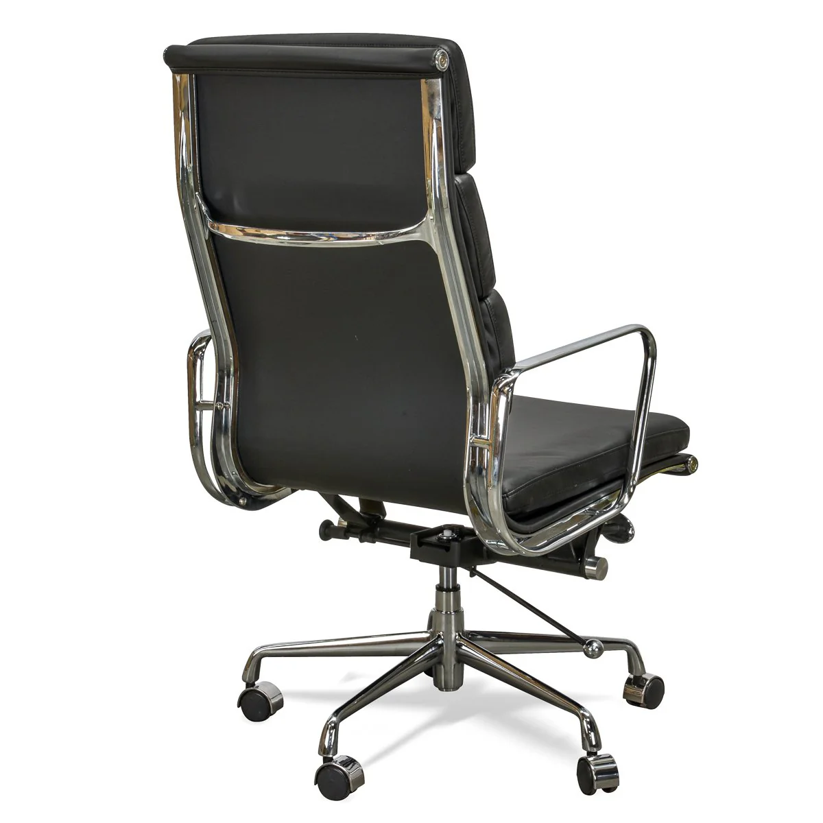 Ashton High Back Office Chair - Black Leather - Image 6