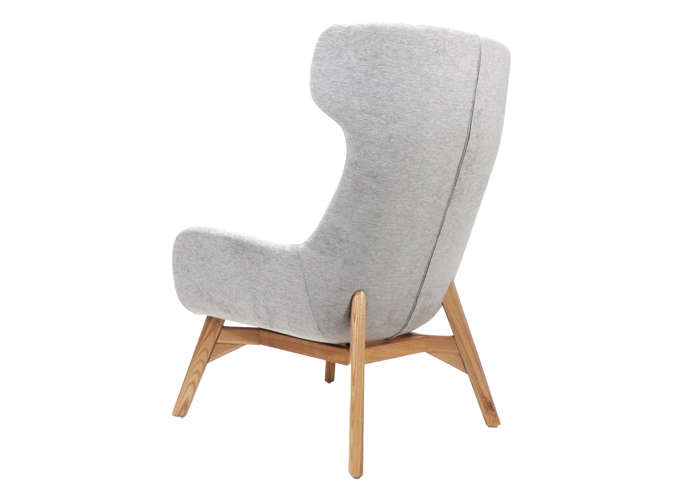 Solypac Fabric Wingback Chair - Light Grey - Image 12