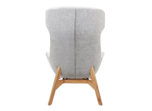 Solypac Fabric Wingback Chair - Light Grey - Image 13