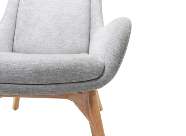 Solypac Fabric Wingback Chair - Light Grey - Image 15