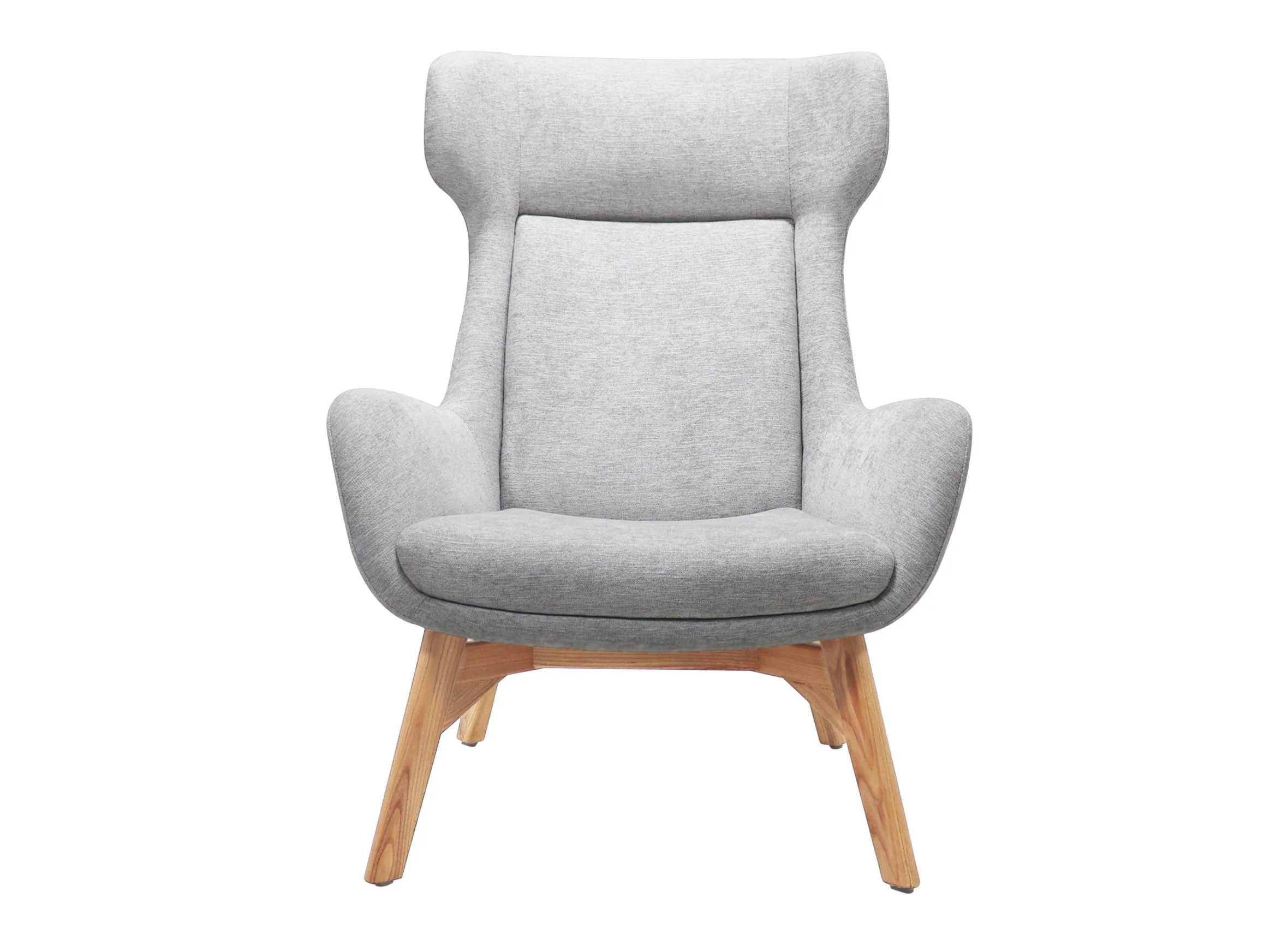 Solypac Fabric Wingback Chair - Light Grey - Image 18