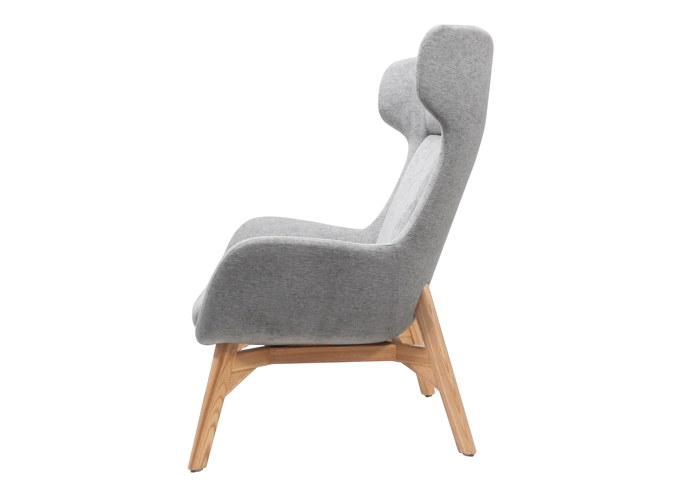 Solypac Fabric Wingback Chair - Light Grey - Image 19