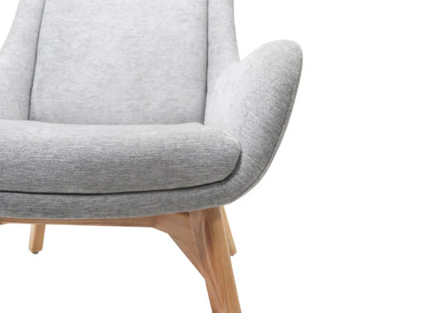 Solypac Fabric Wingback Chair - Light Grey - Image 23