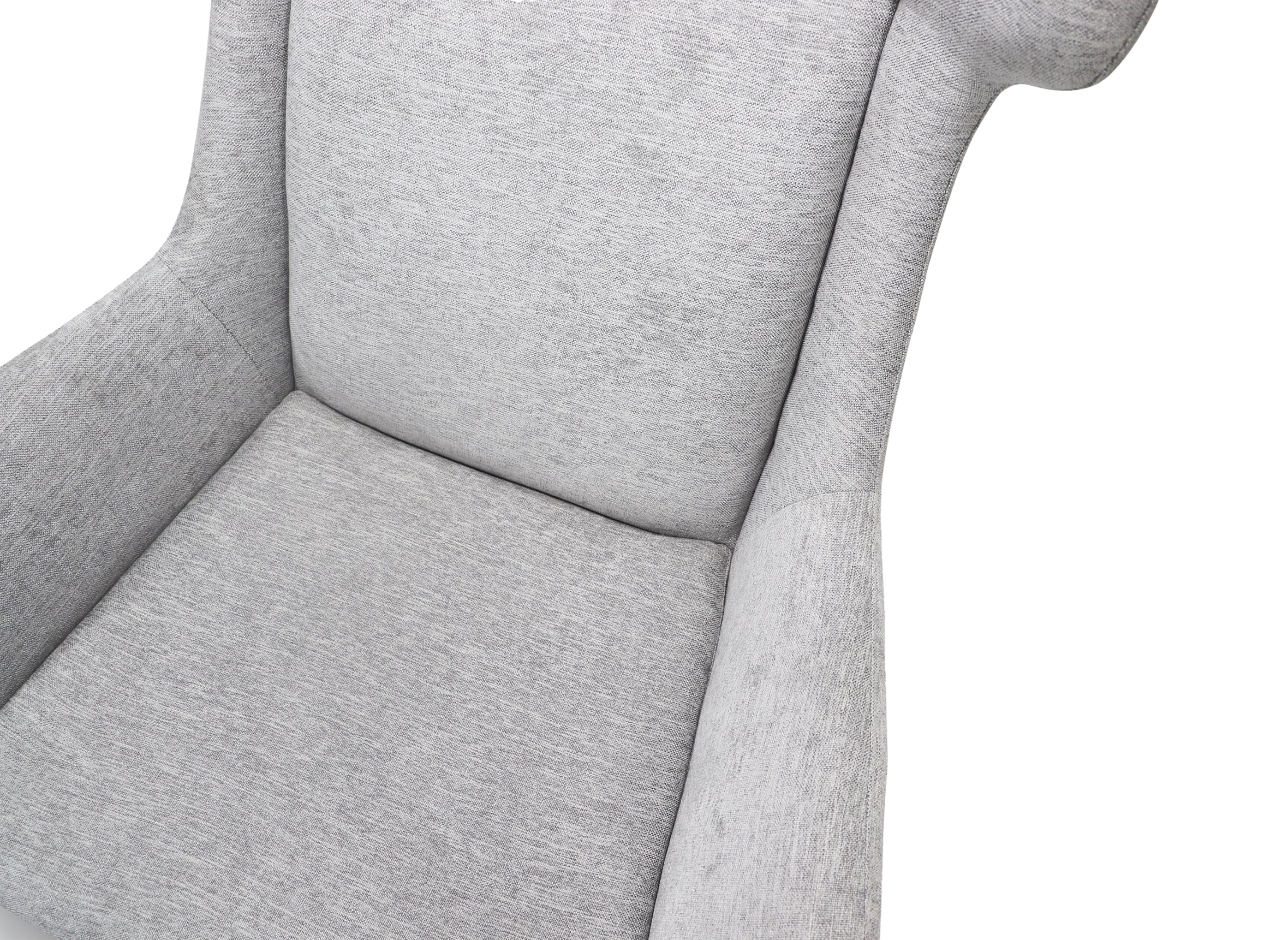 Solypac Fabric Wingback Chair - Light Grey - Image 8