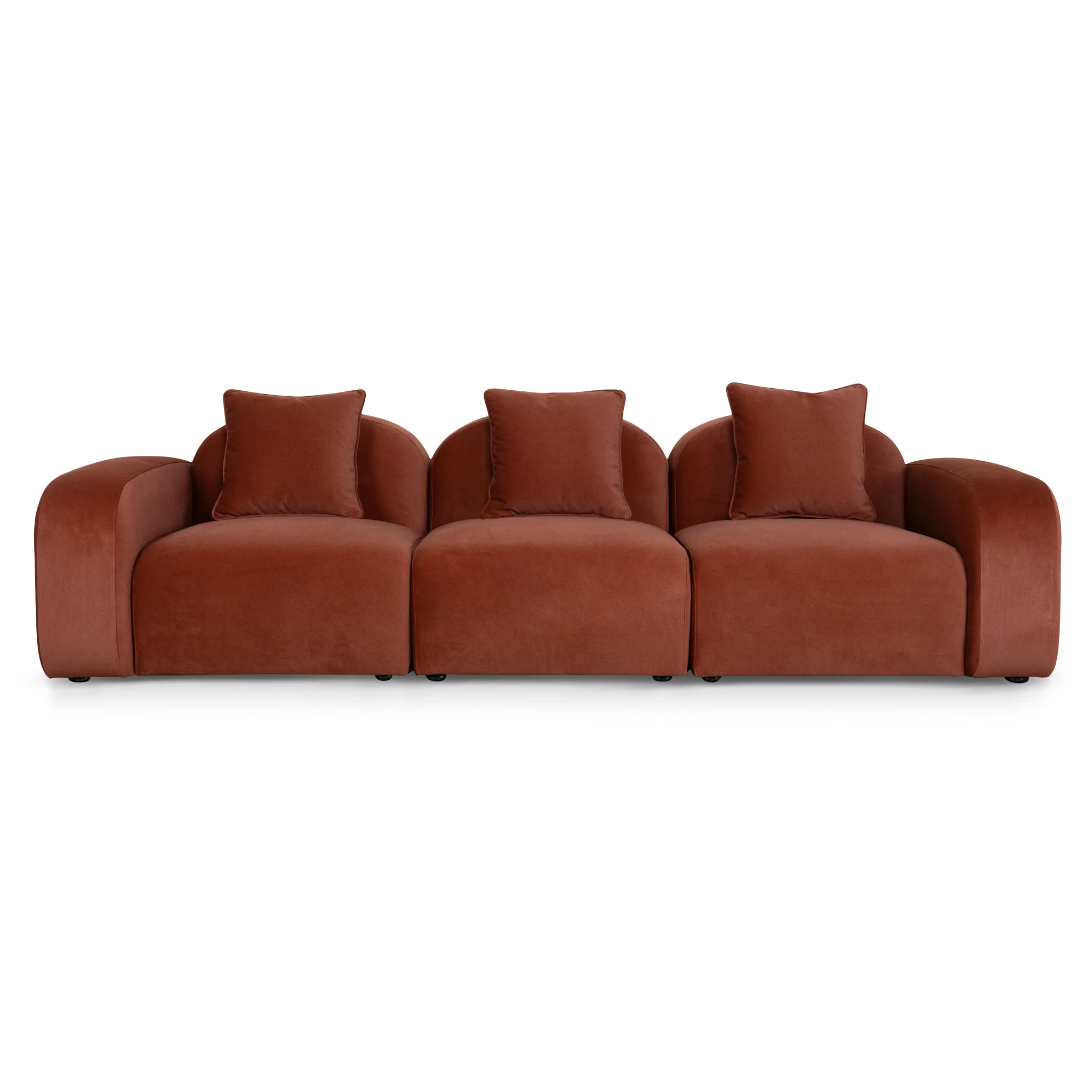 Soma 4 Seater Sofa - Burnt Maroon - Image 4