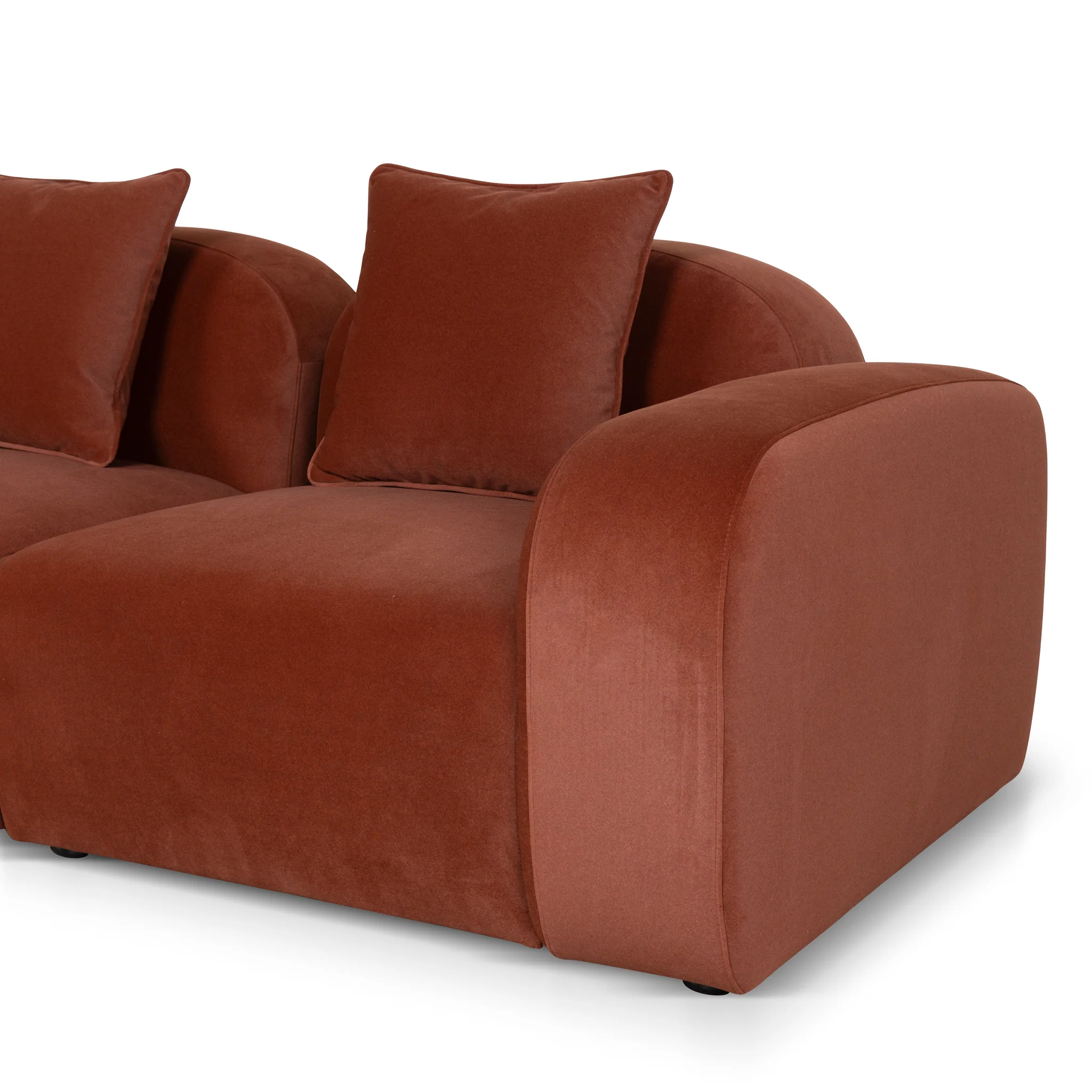 Soma 4 Seater Sofa - Burnt Maroon - Image 7