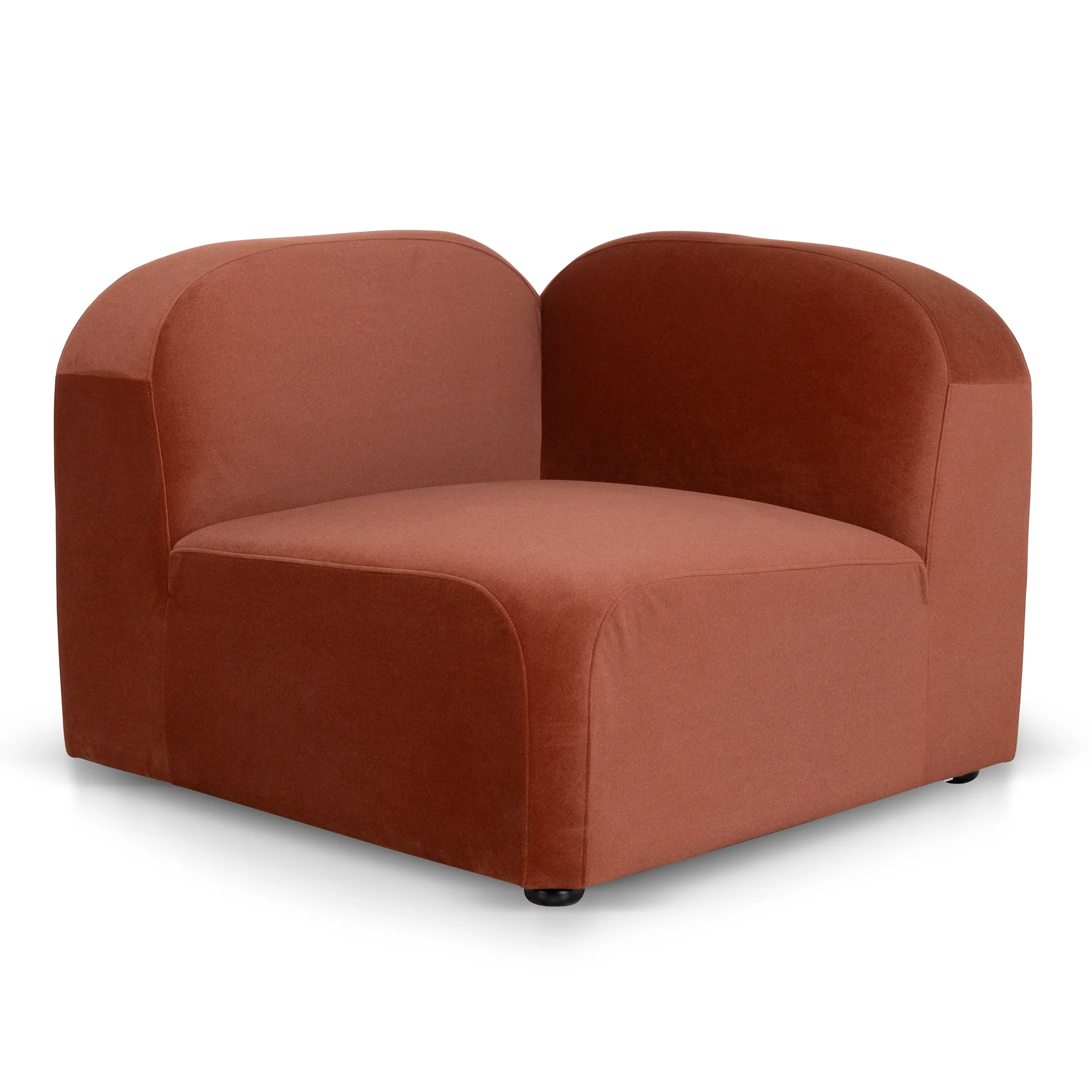 Soma Corner Option for 4 Seater Sofa - Burnt Maroon - Image 2