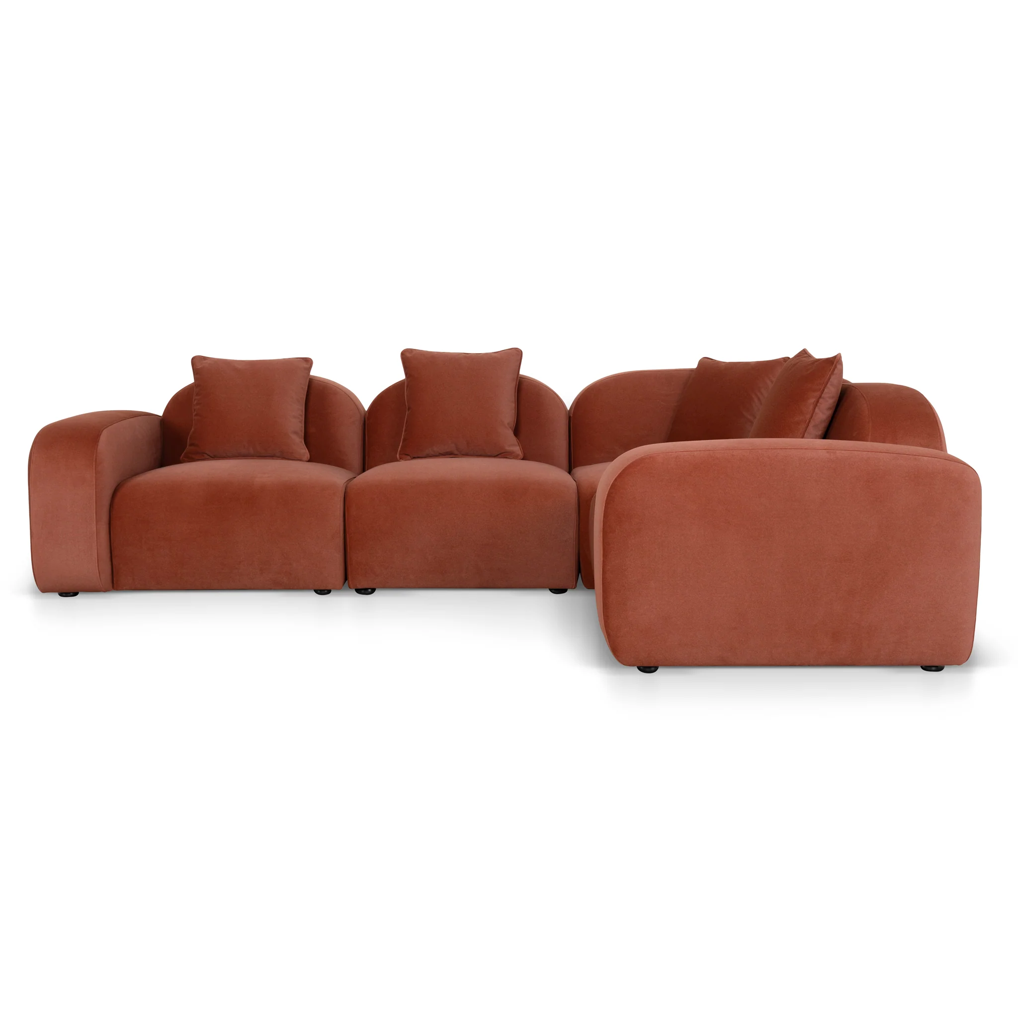 Soma Corner Option for 4 Seater Sofa - Burnt Maroon - Image 7