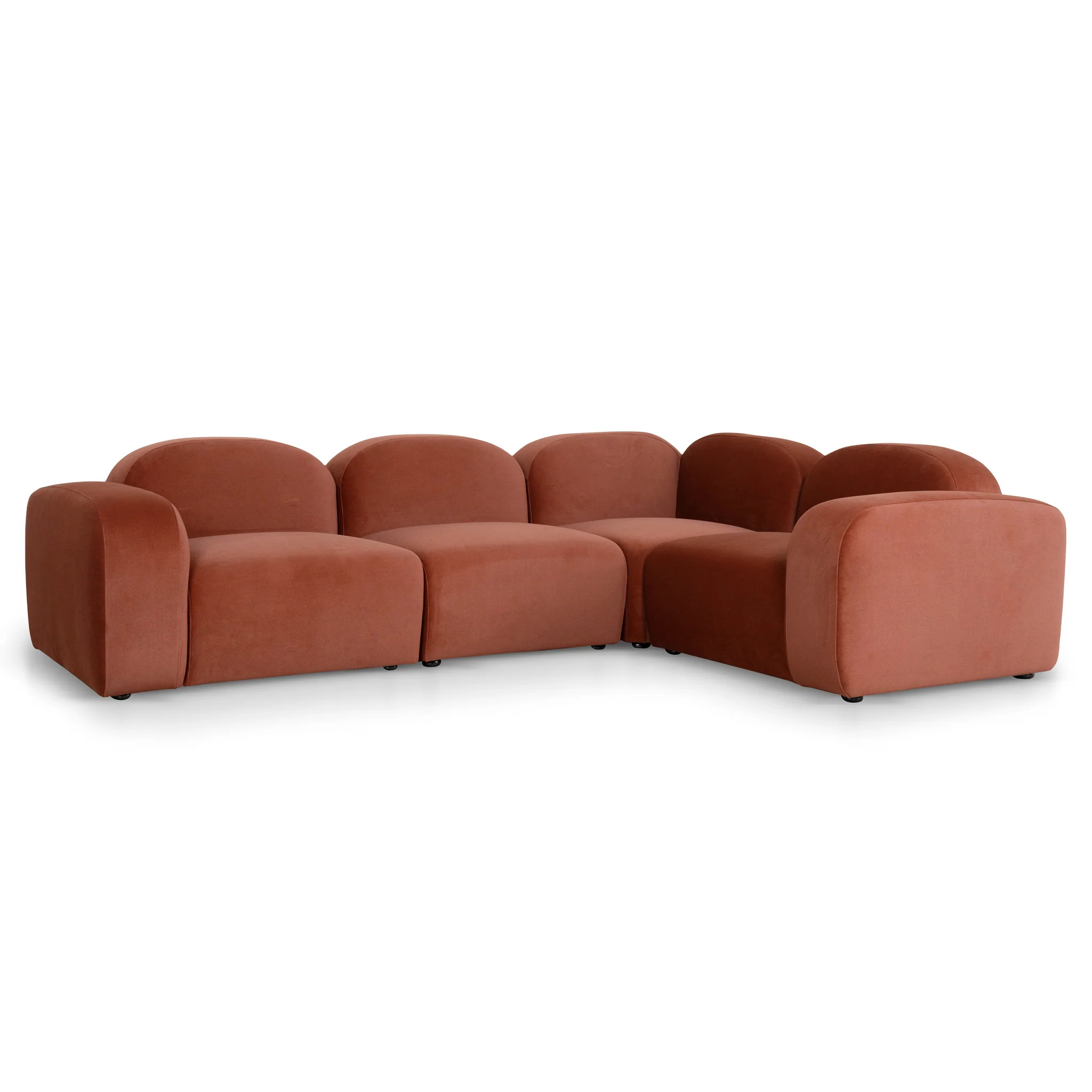 Soma Corner Option for 4 Seater Sofa - Burnt Maroon - Image 8