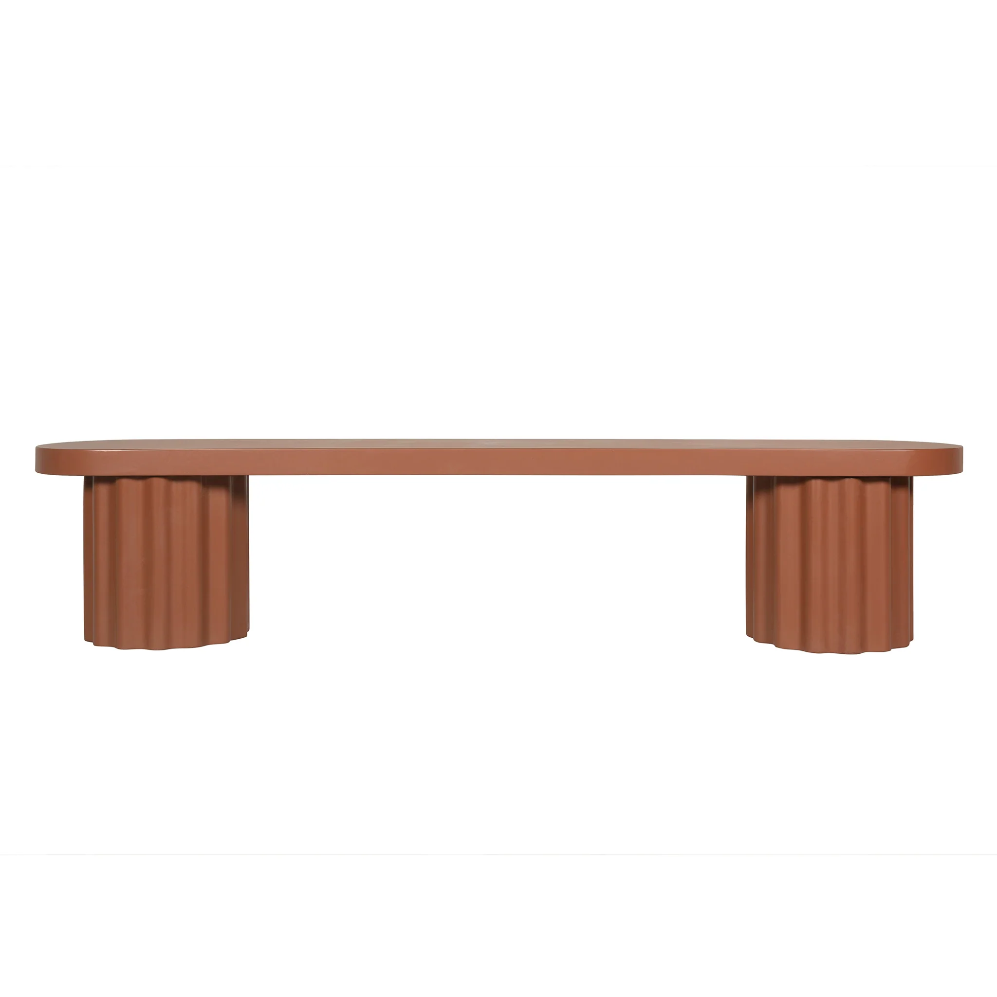 Sovana 2.1m Concrete Bench - Terracotta - Image 2