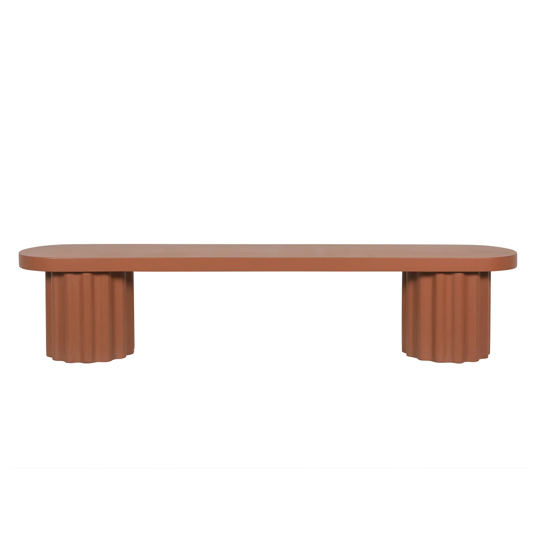 Sovana 2.1m Concrete Bench - Terracotta - Image 4