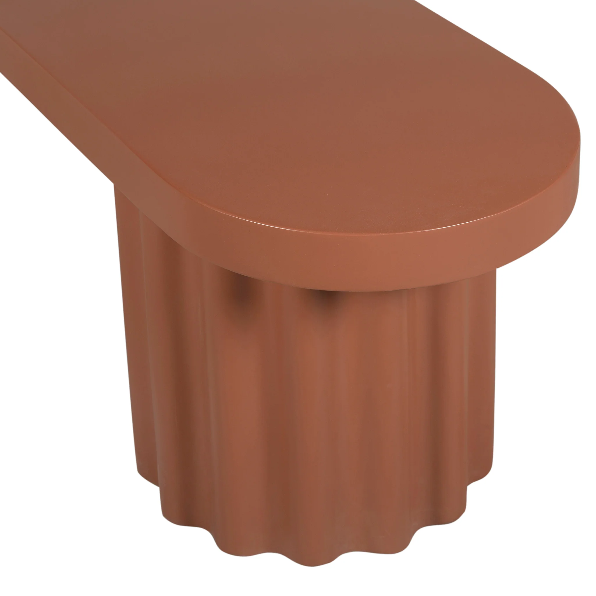 Sovana 2.1m Concrete Bench - Terracotta - Image 7