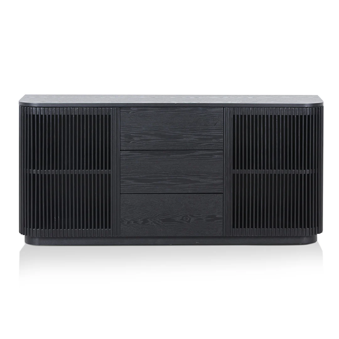 Tahlia 1.6m Sideboard Unit - Full Black - Image 2