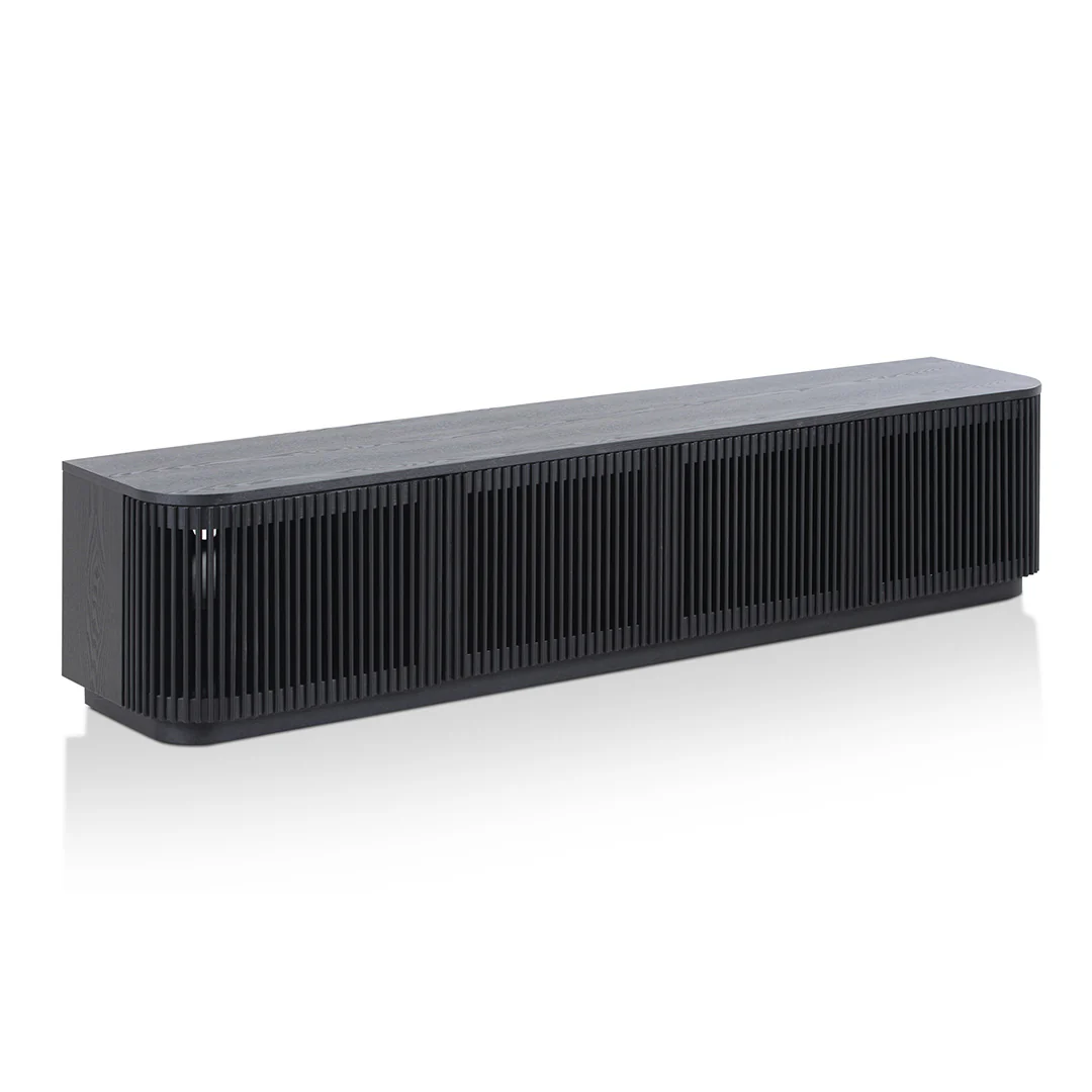 Tahlia 2m TV Entertainment Unit - Full Black - Image 3