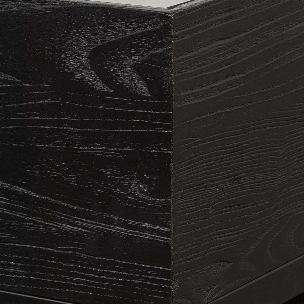 Ted 1.2m Elm Coffee Table - Full Black - Image 4