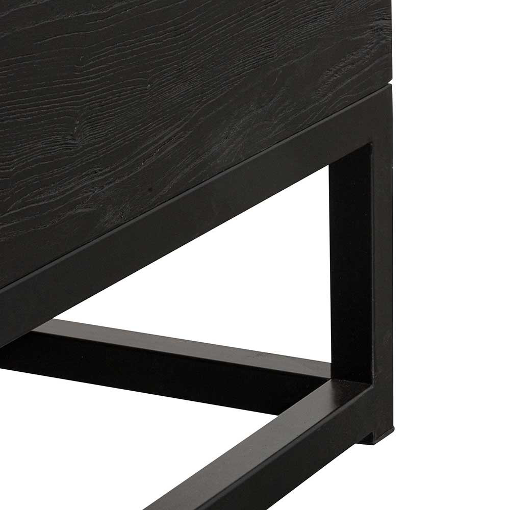 Ted 1.2m Elm Coffee Table - Full Black - Image 5