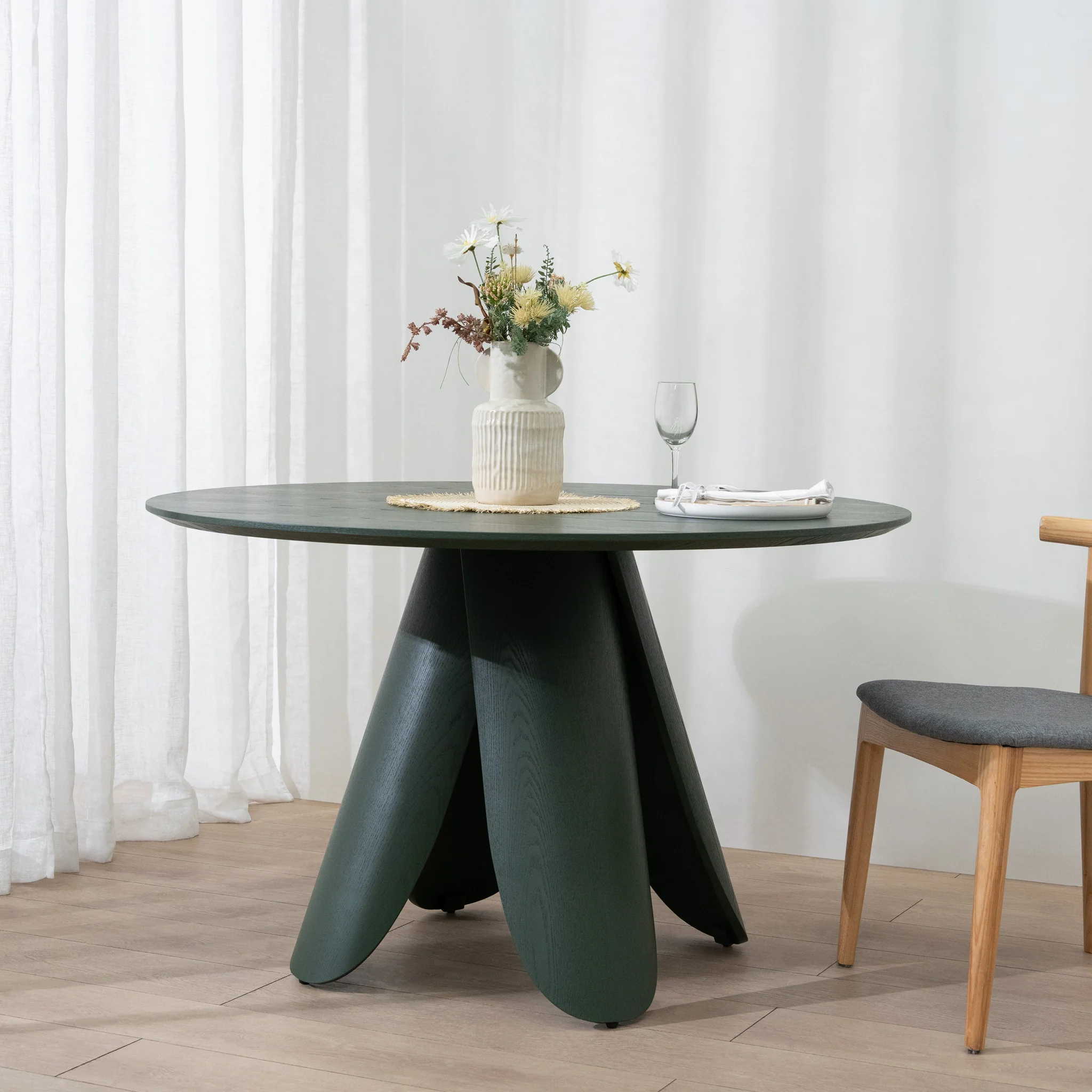 Tira Round Dining Table - Green - Image 2