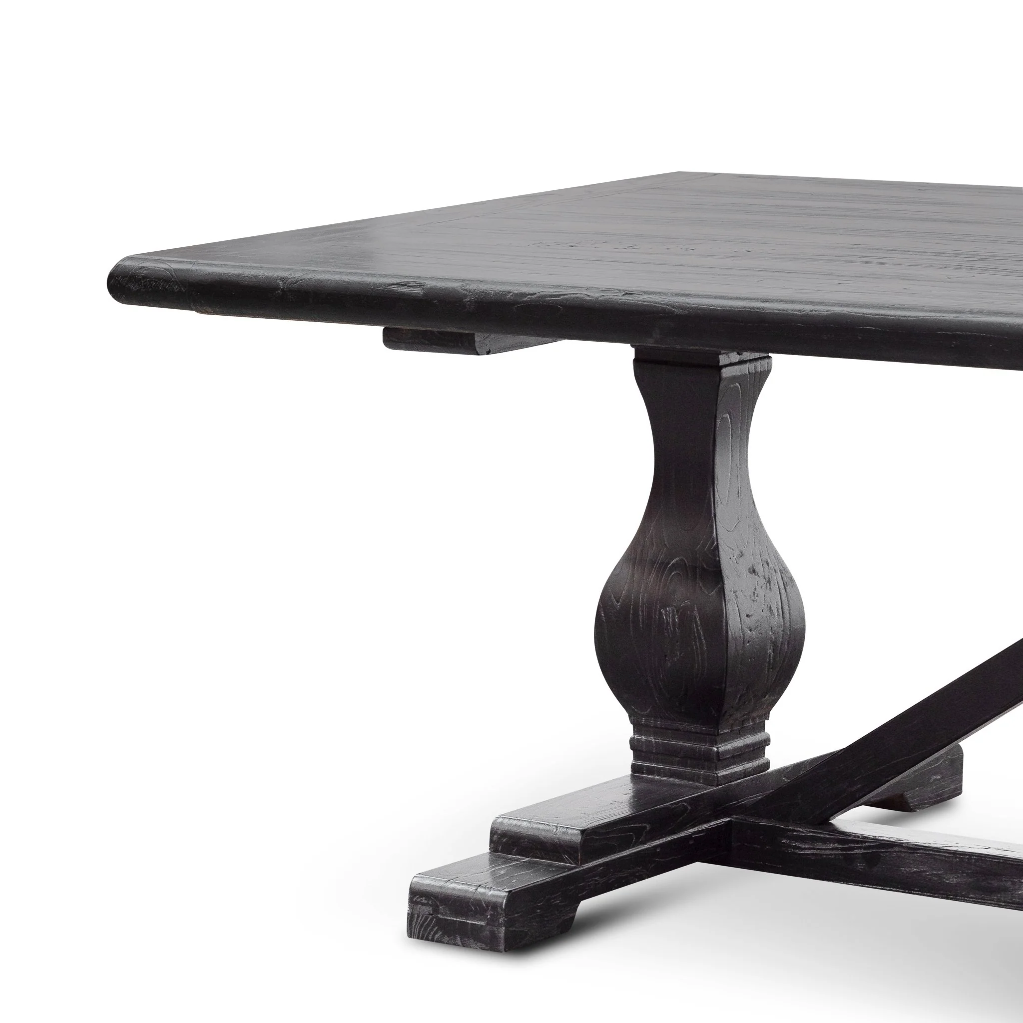 Titan Reclaimed Dining Table 3m - Black- 1.2m (W) - Thick Top - Image 4