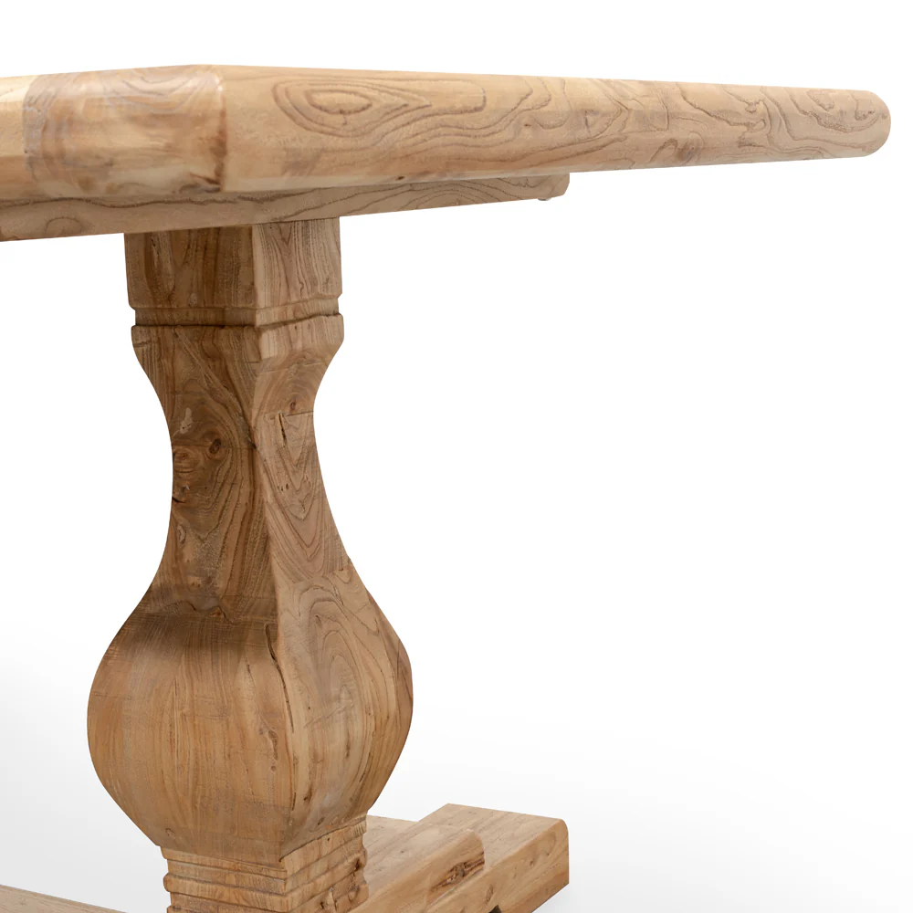 Titan Reclaimed 2.4m ELM Wood Dining Table - Rustic Natural - Image 6