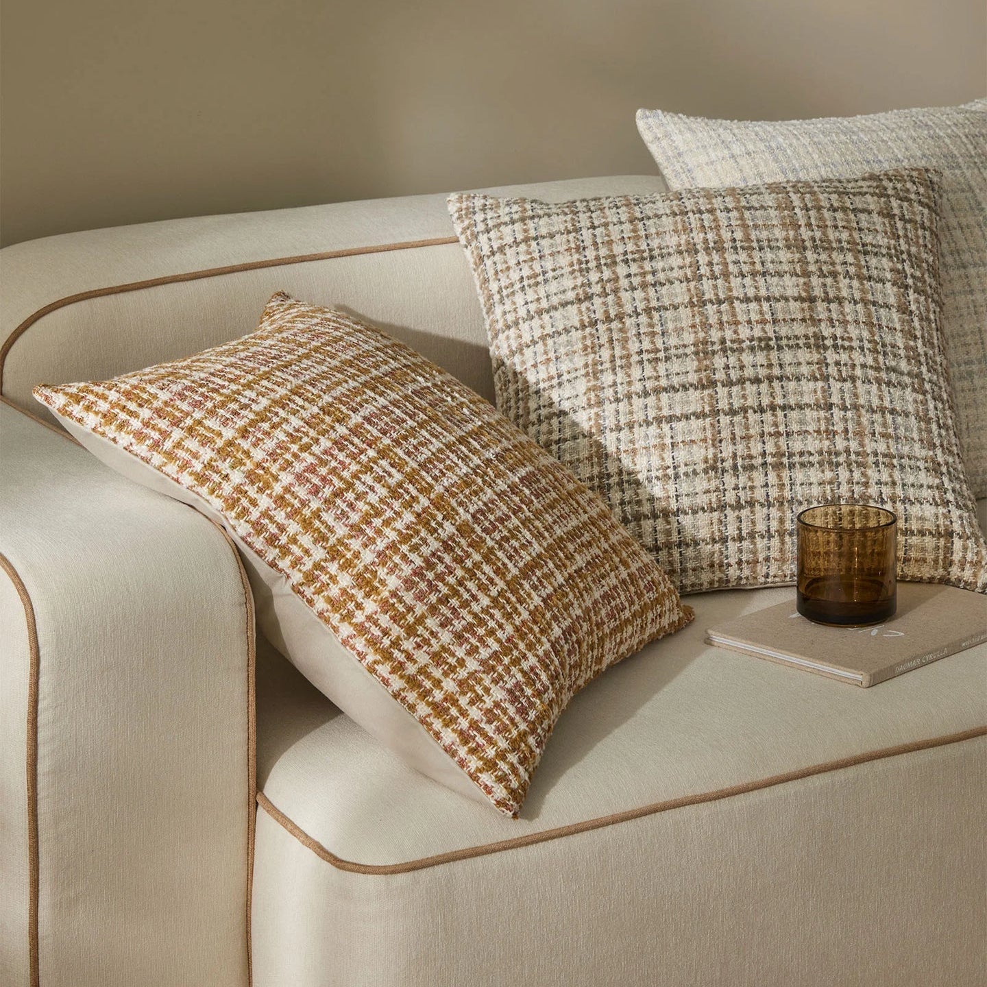 Tripoli 50cm Artisanal Woven Check Cushion - Image 5