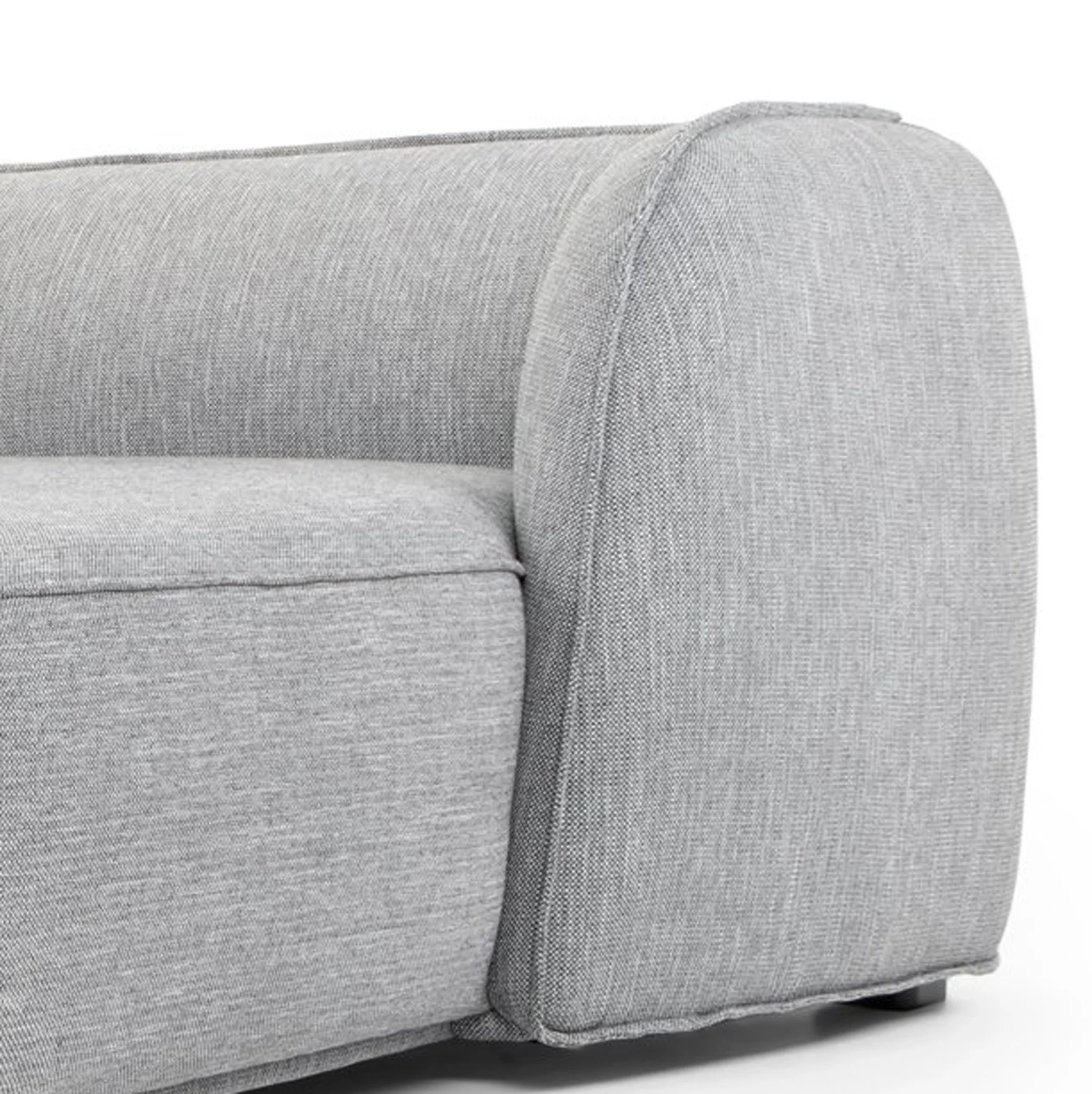 Troy 3 Seater Right Chaise Fabric Sofa - Graphite Grey - Image 11