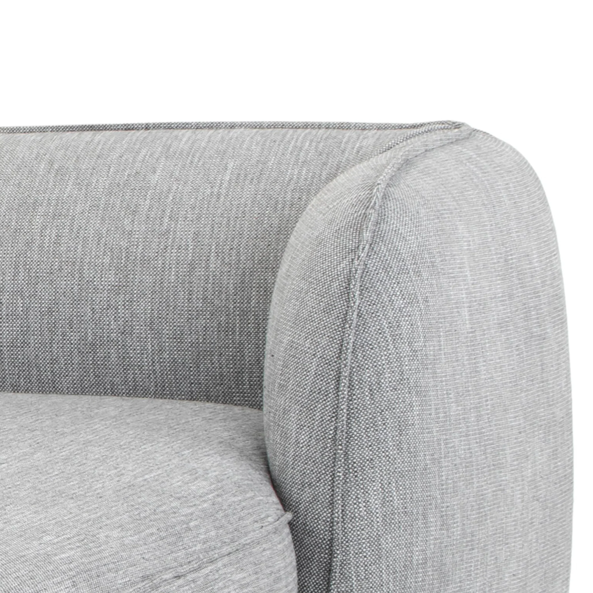 Troy 3 Seater Right Chaise Fabric Sofa - Graphite Grey - Image 8