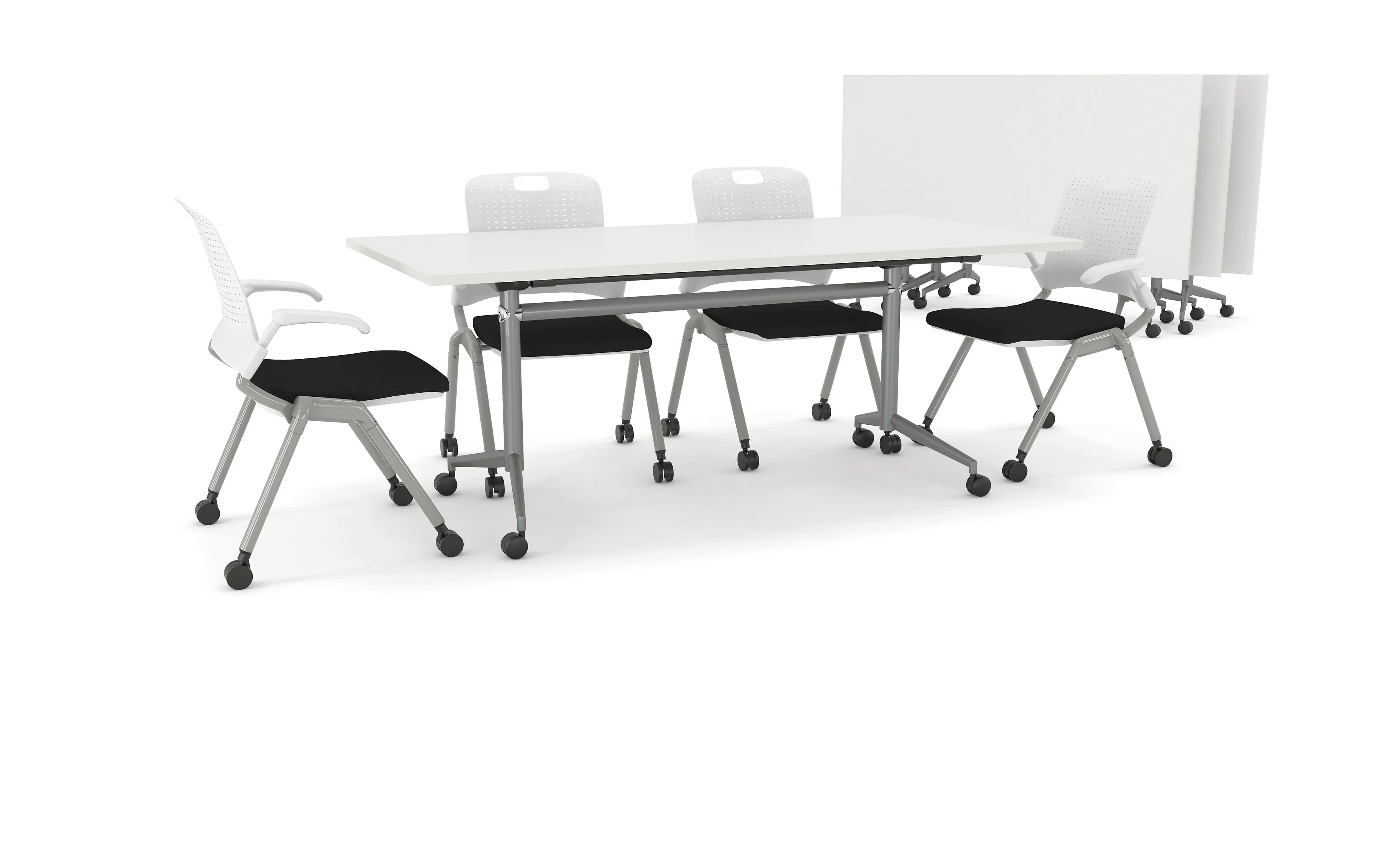 Uni 1.5m Silver Flip Table - Image 8