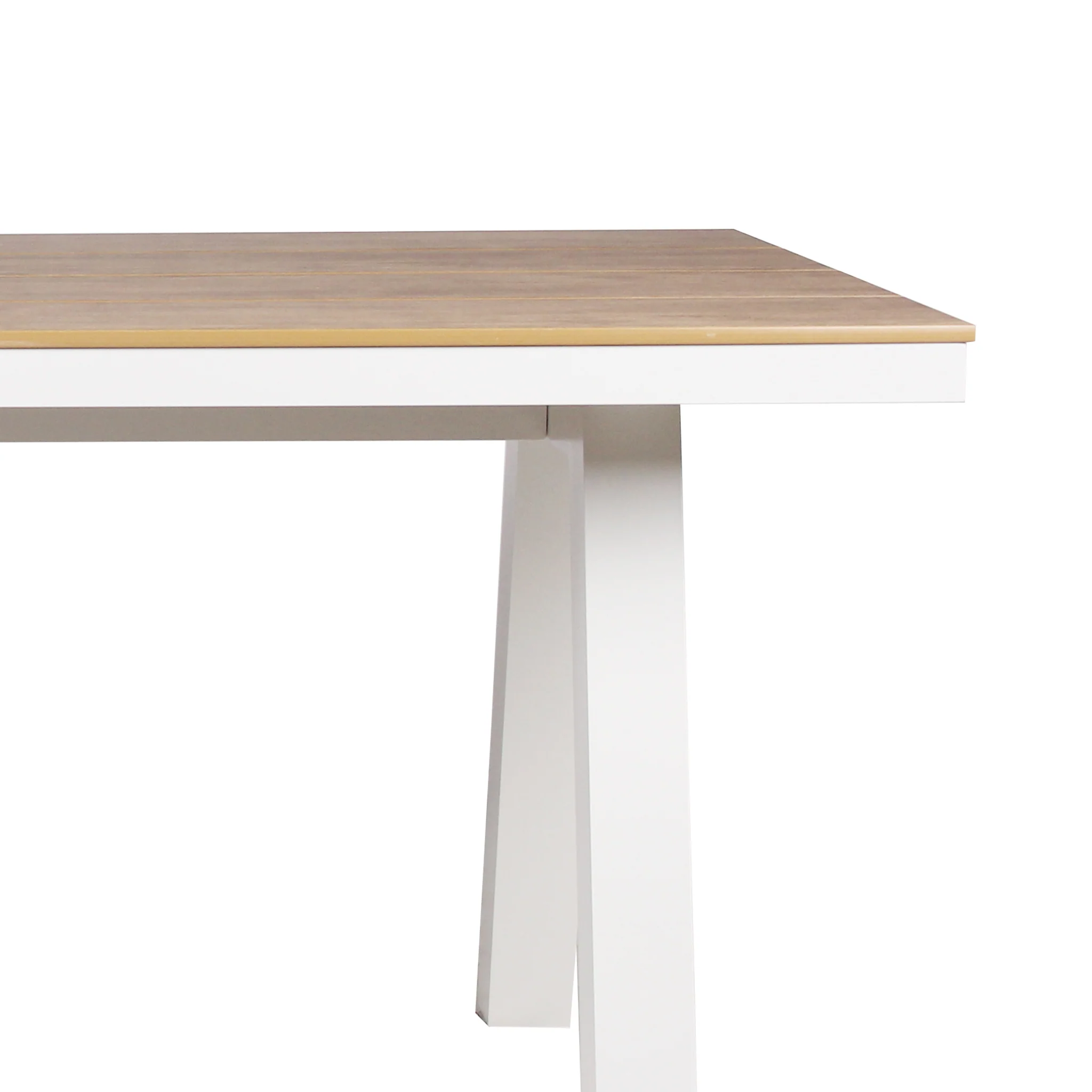 Vanesa 1.8m Sand White Outdoor Dining Table - Natural - Image 4