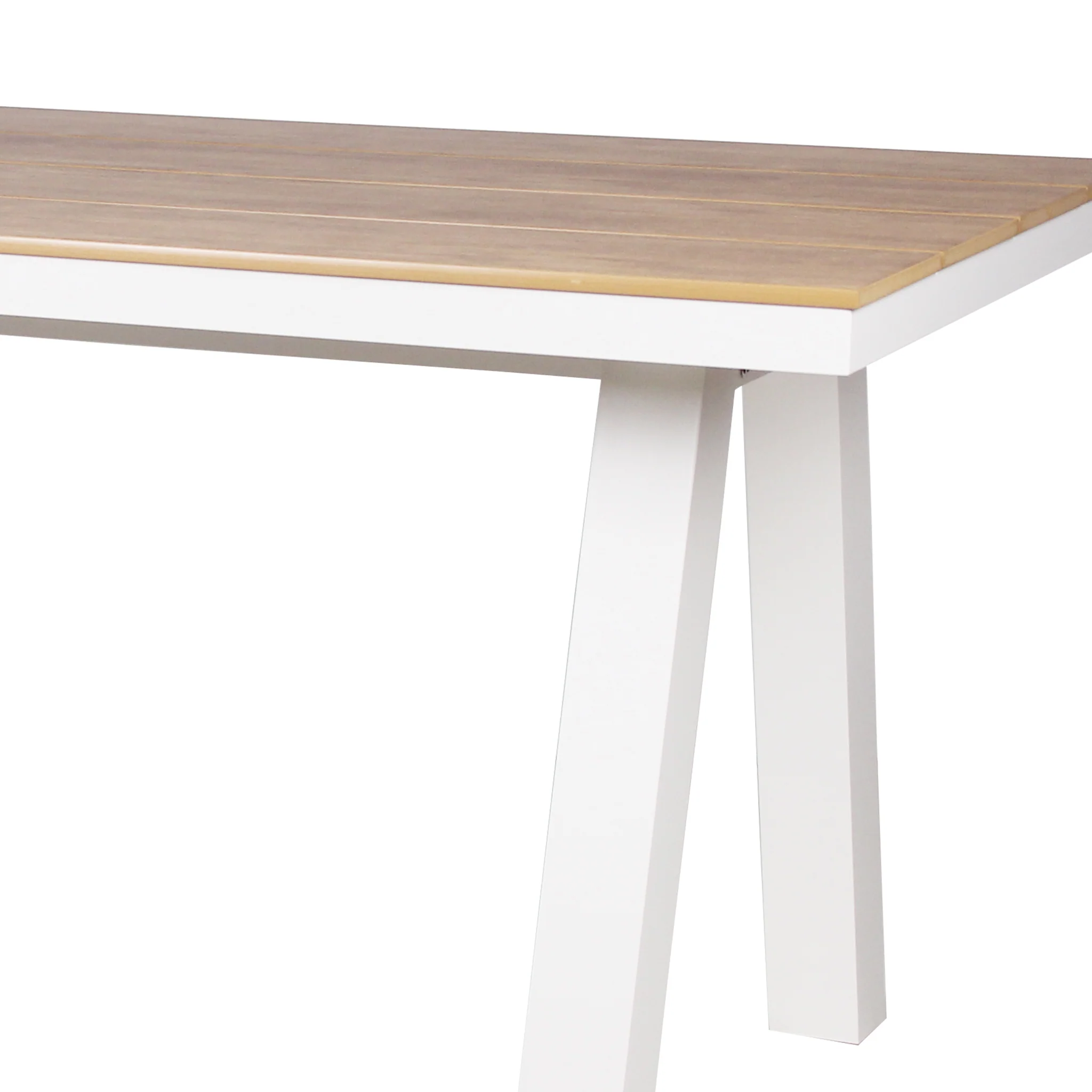 Vanesa 1.8m Sand White Outdoor Dining Table - Natural - Image 5