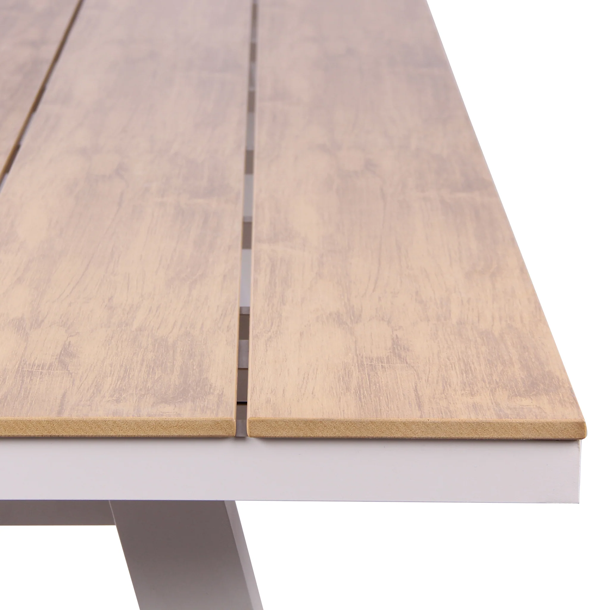 Vanesa 2.3m Sand White Outdoor Dining Table - Natural - Image 5